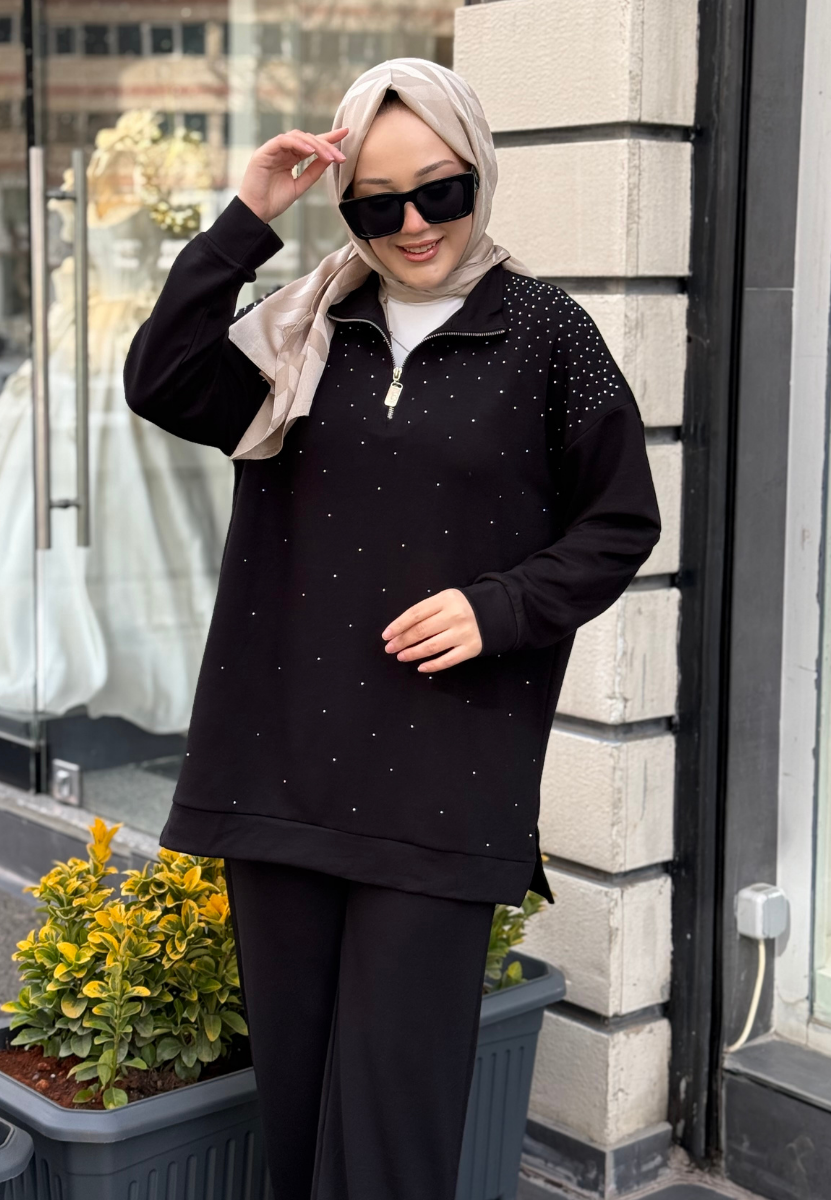 Siyah Taşlı Liona Takım