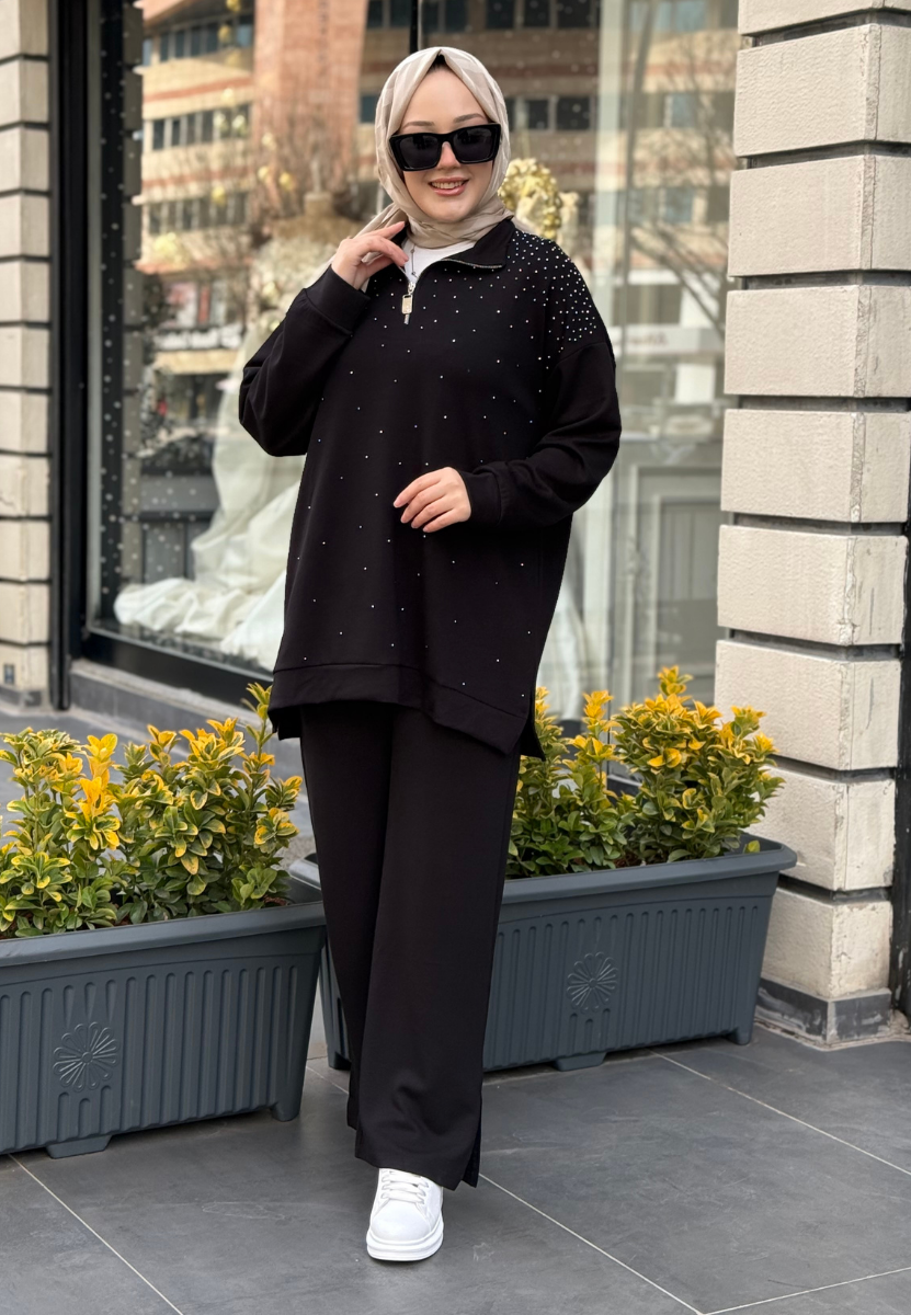 Siyah Taşlı Liona Takım
