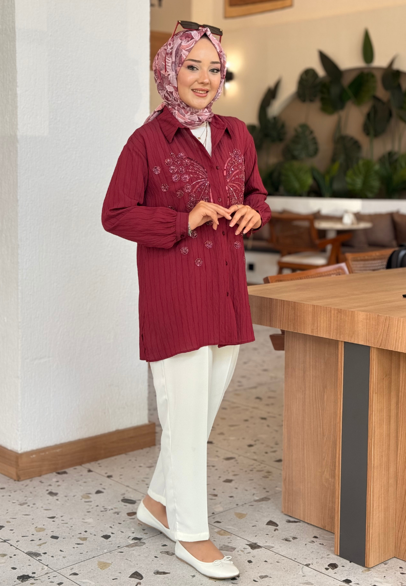 Vişne Kelebek Gömlek