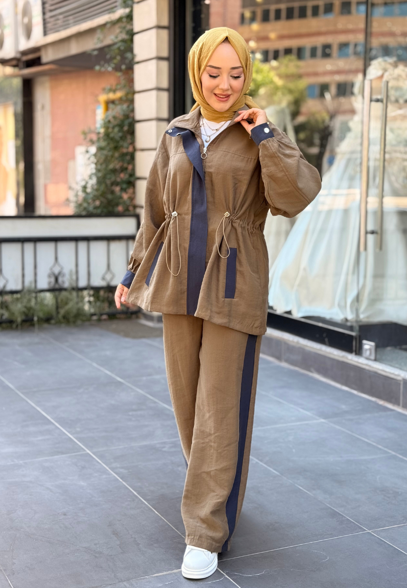 Yağ Yeşili Strip Takım