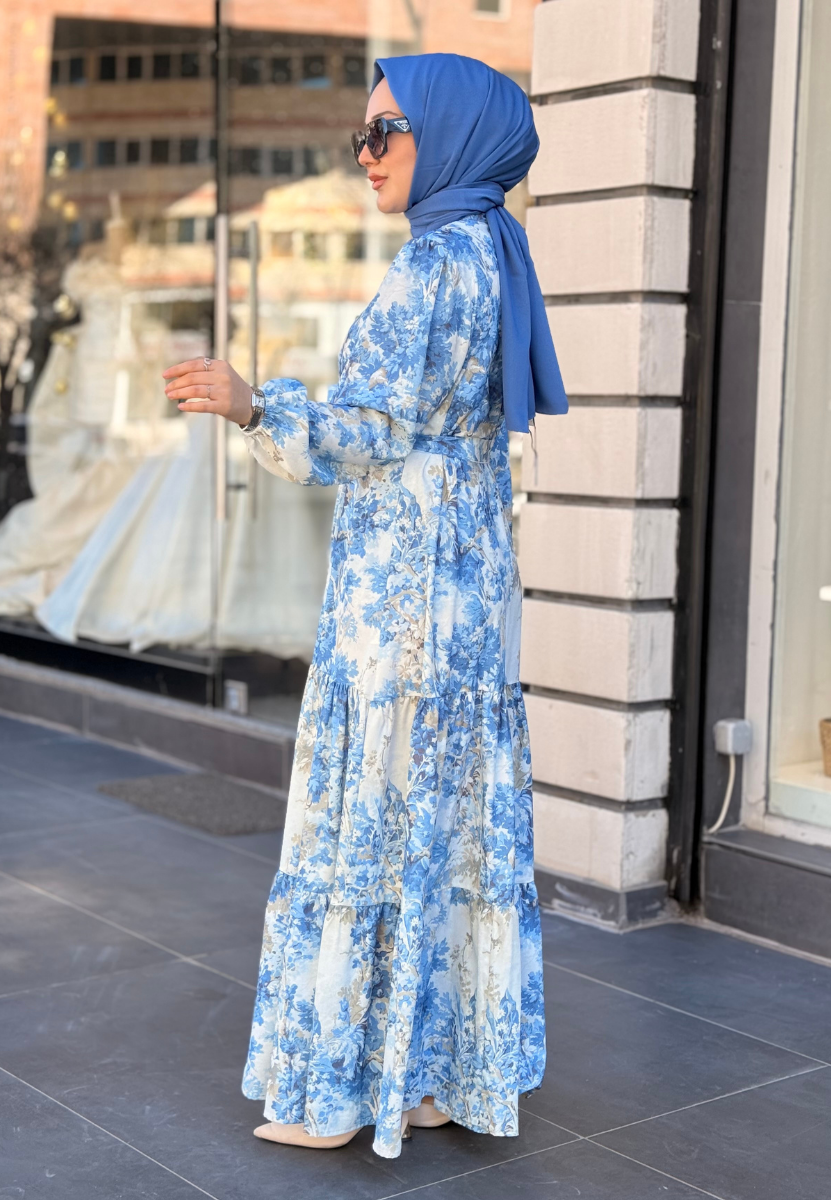 Yaz Krep Elbise 2640