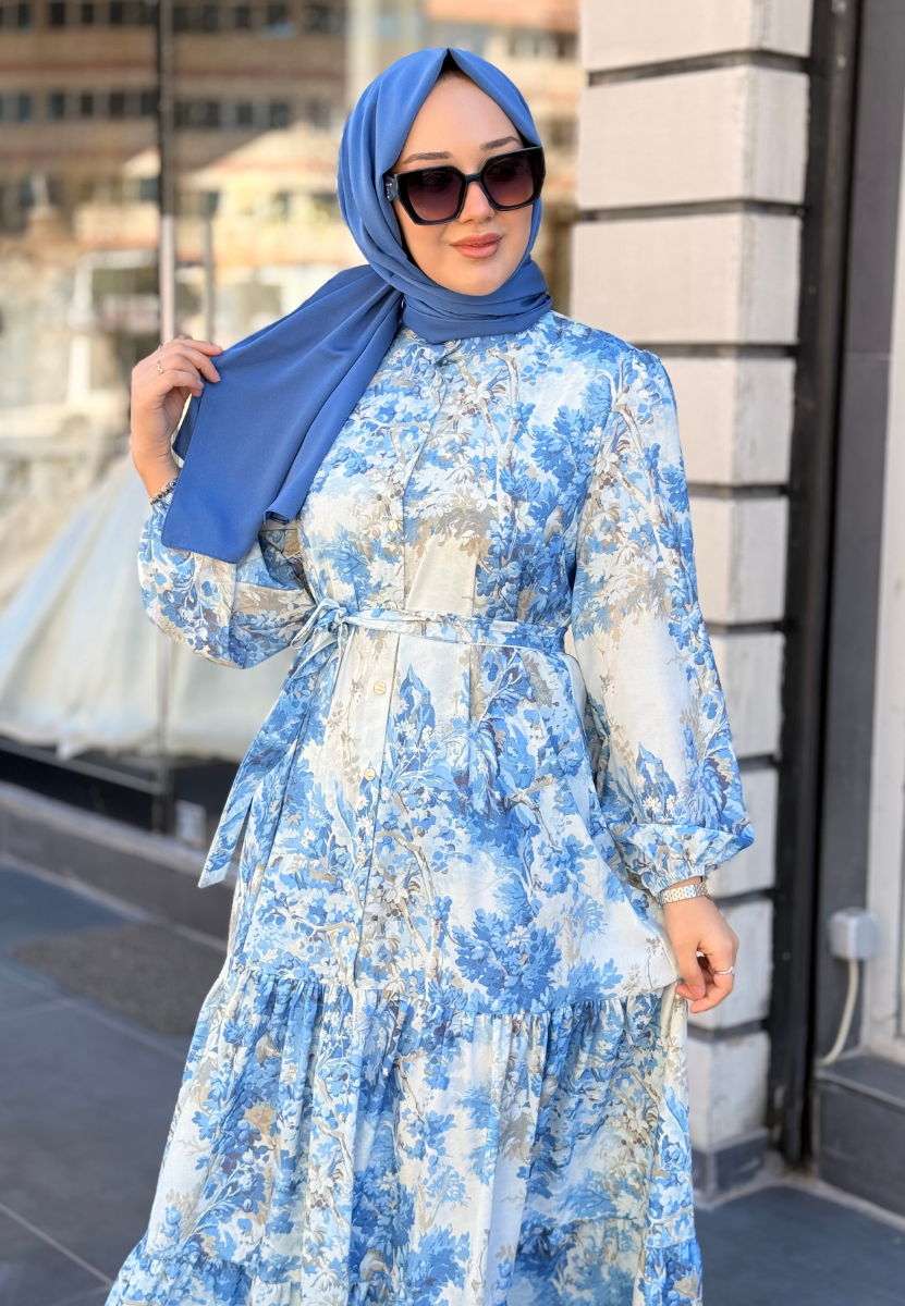 Yaz Krep Elbise 2640