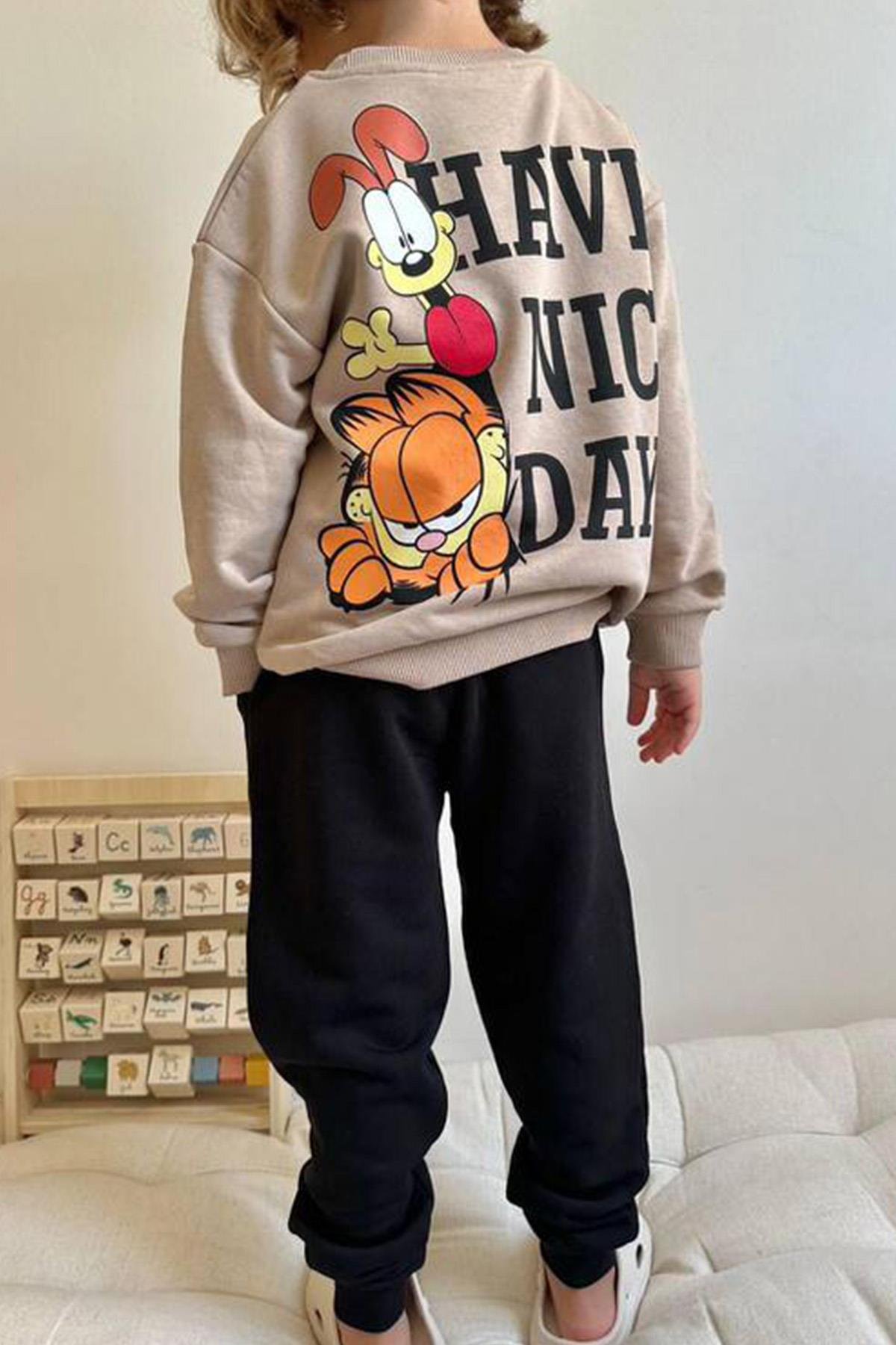 3 İplik Garfield Eşofman Takım