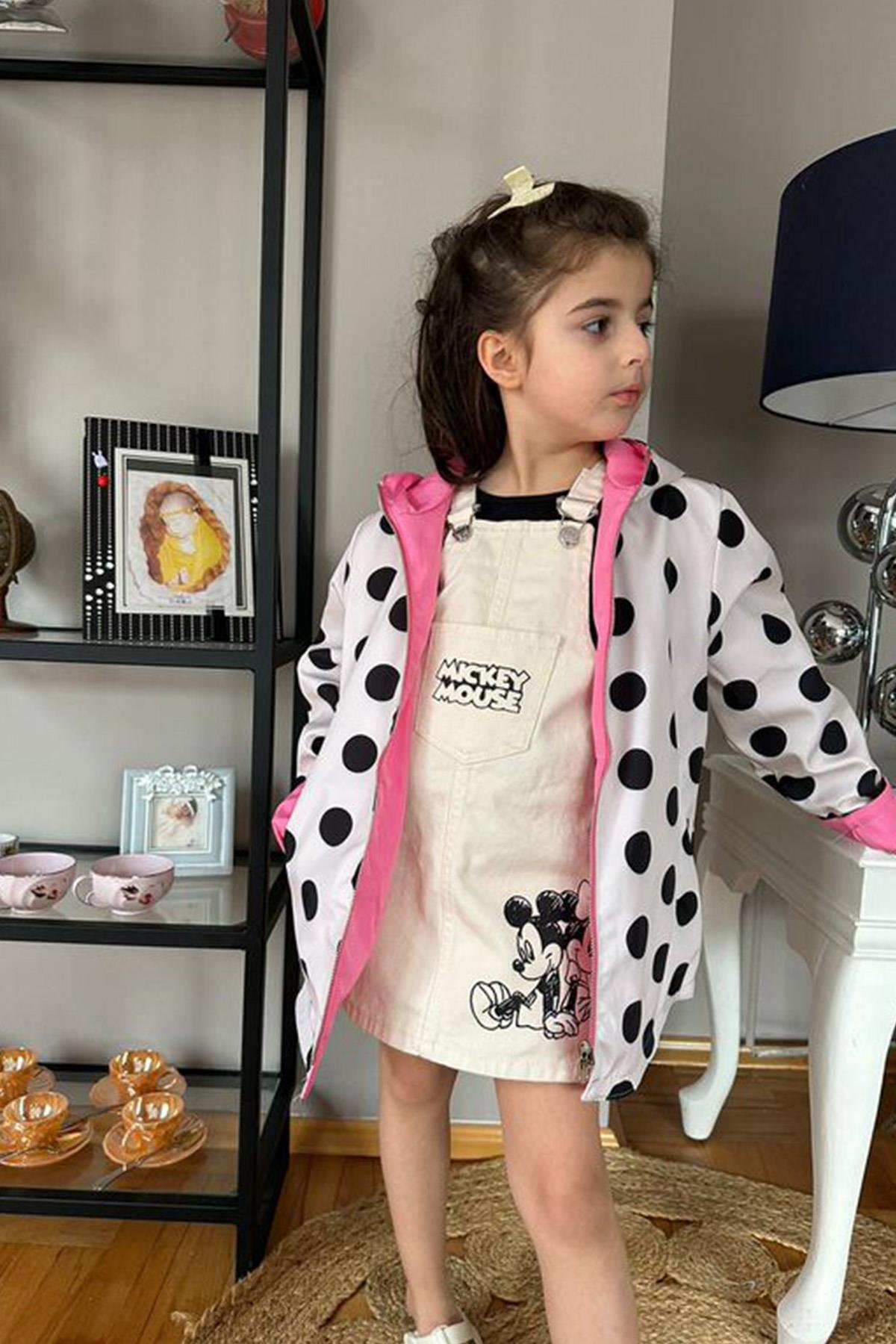 Çift Taraflı Yağmurluk Pembe