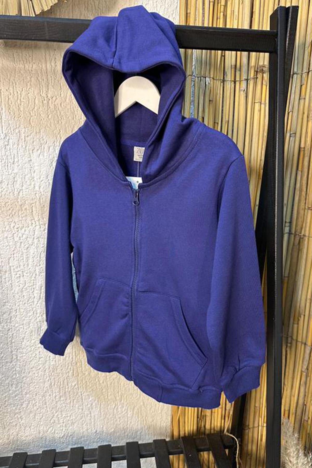 Fermuarlı Sweatshirt Lacivert