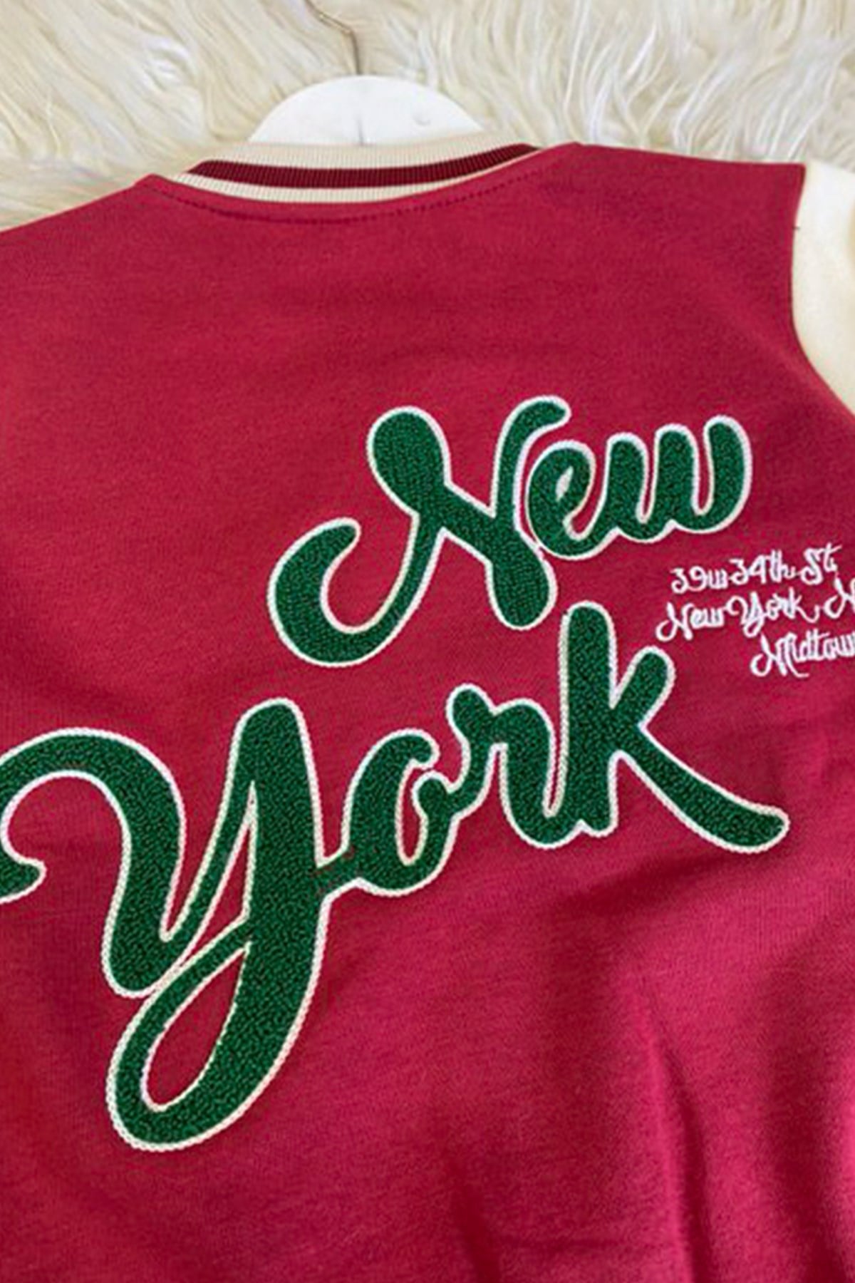 New York Bordo Kolej Ceket