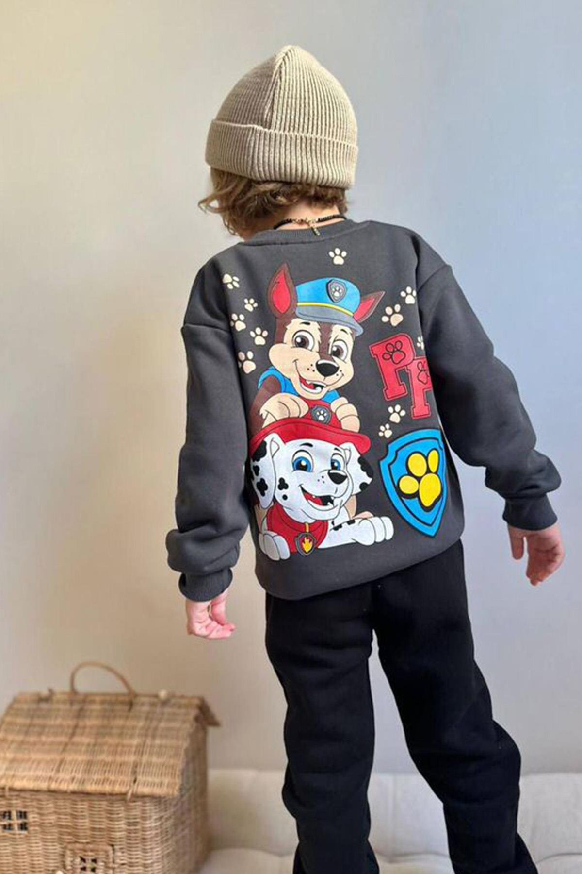 Paw Patrol Şardonlu Takım Antrasit
