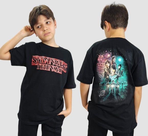 Stranger Things Tshirt Siyah