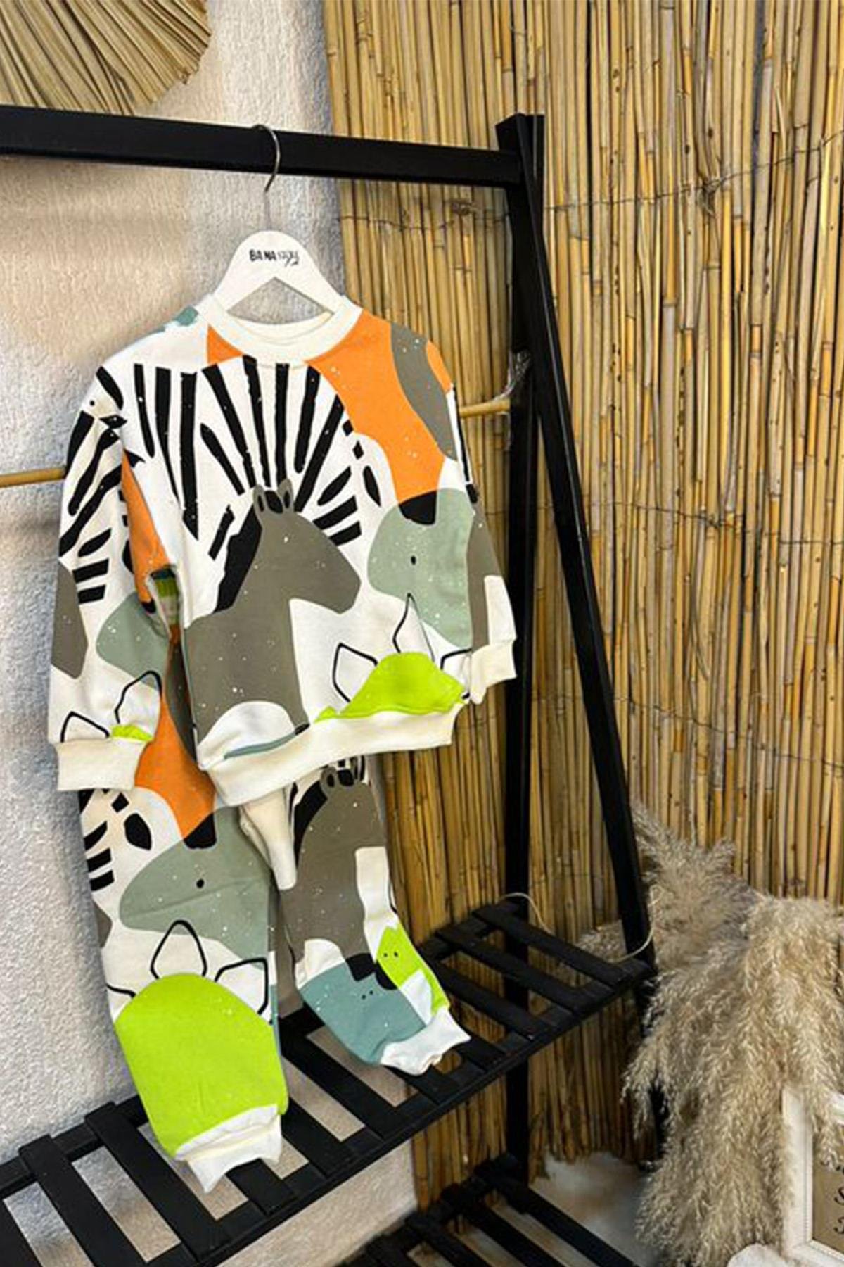 Zebra Şardonlu Eşofman Takım 