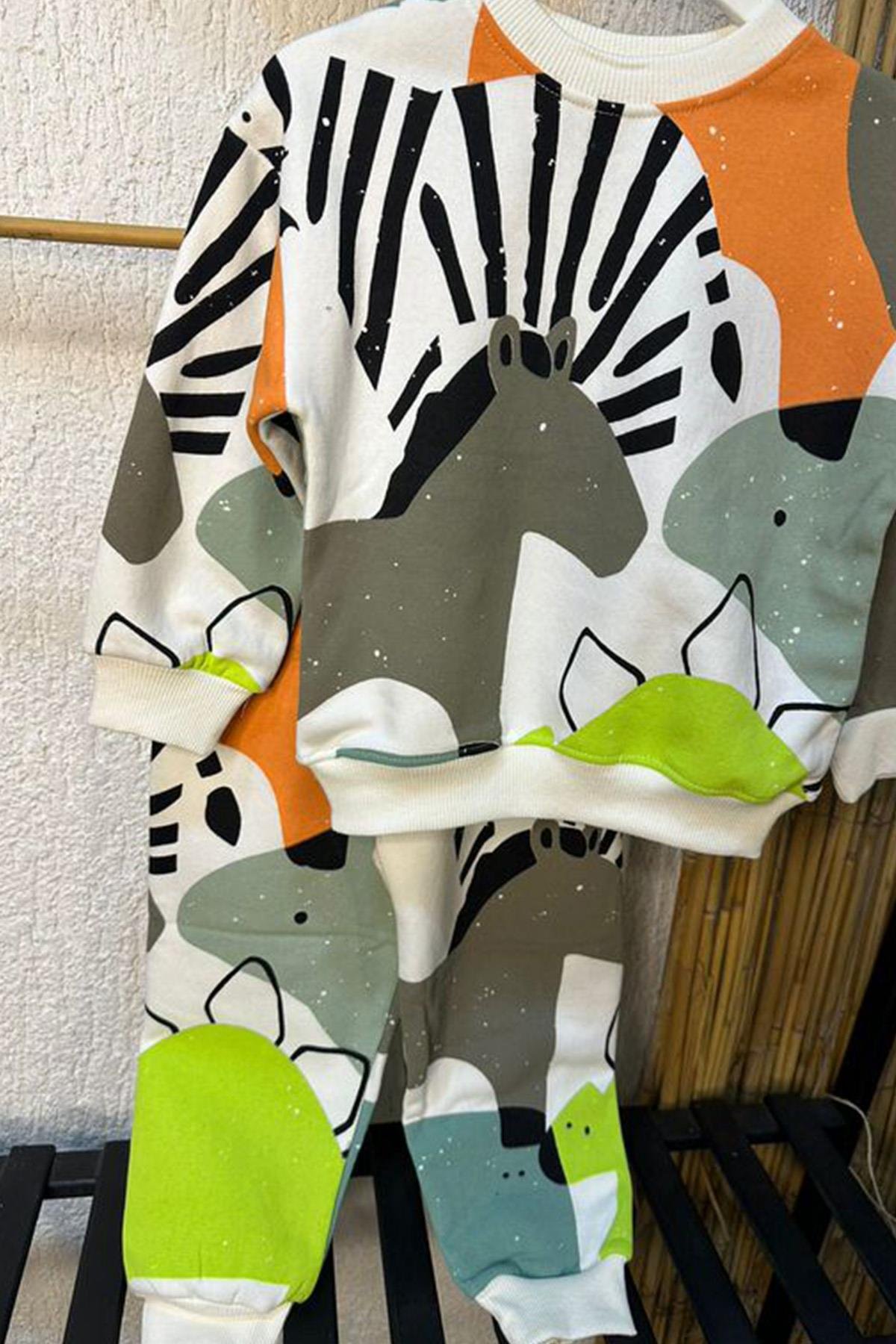 Zebra Şardonlu Eşofman Takım 