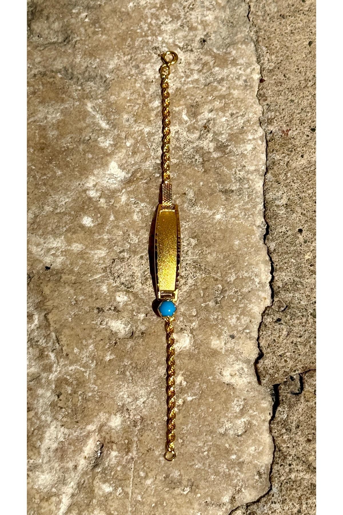 14 Ayar Plakalı Bebek Künyesi