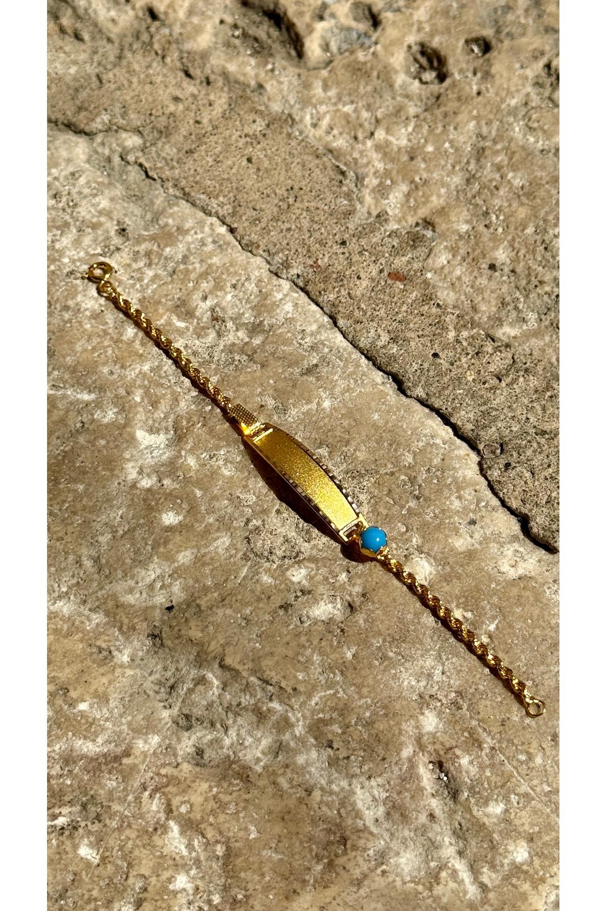 14 Ayar Plakalı Bebek Künyesi