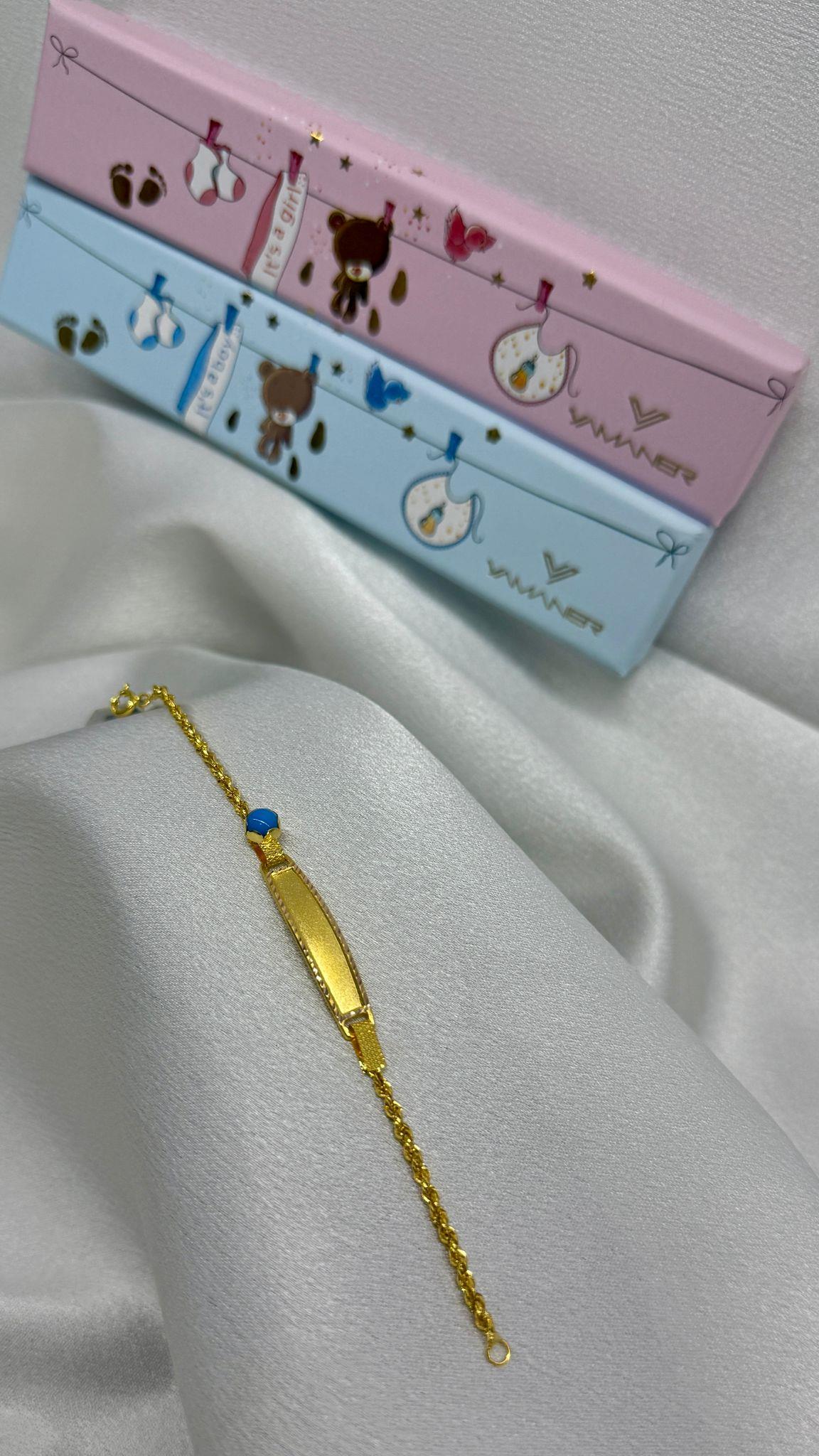 14 Ayar Plakalı Bebek Künyesi