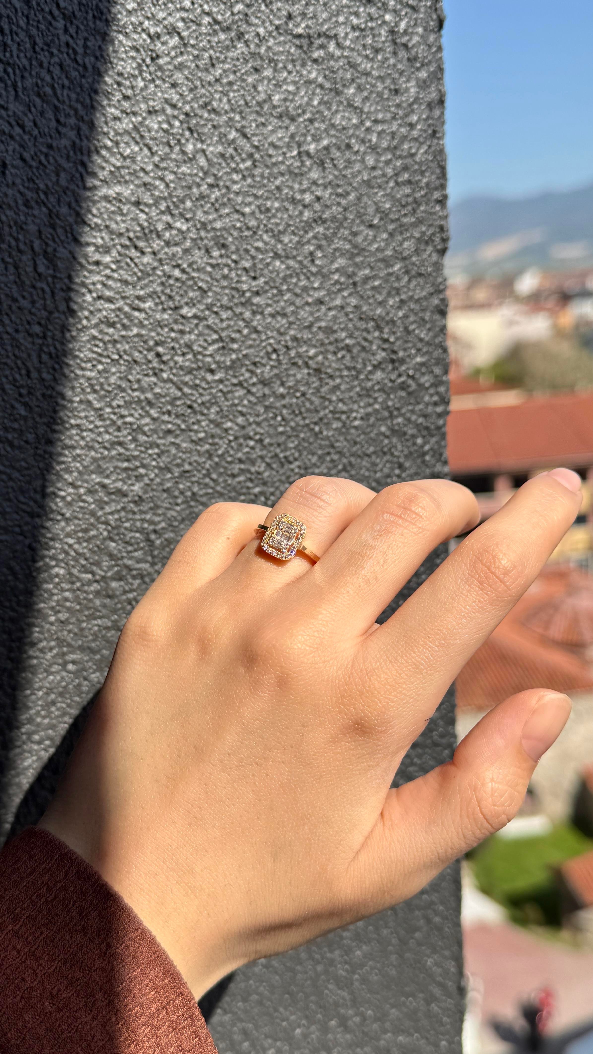 Baget Kesim Altın Yüzük