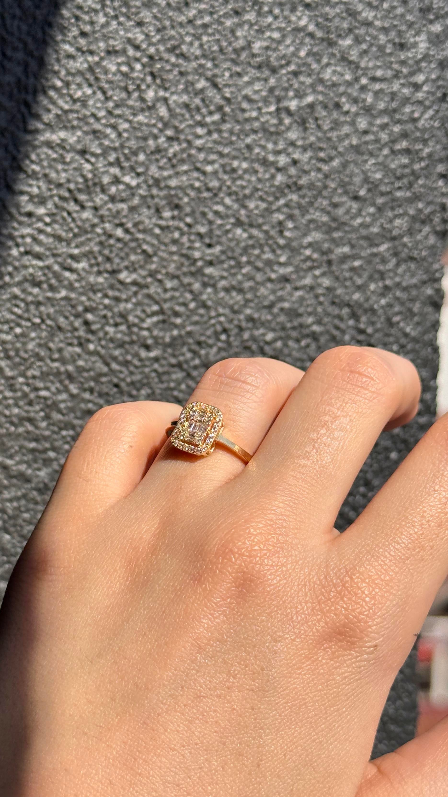 Baget Kesim Altın Yüzük