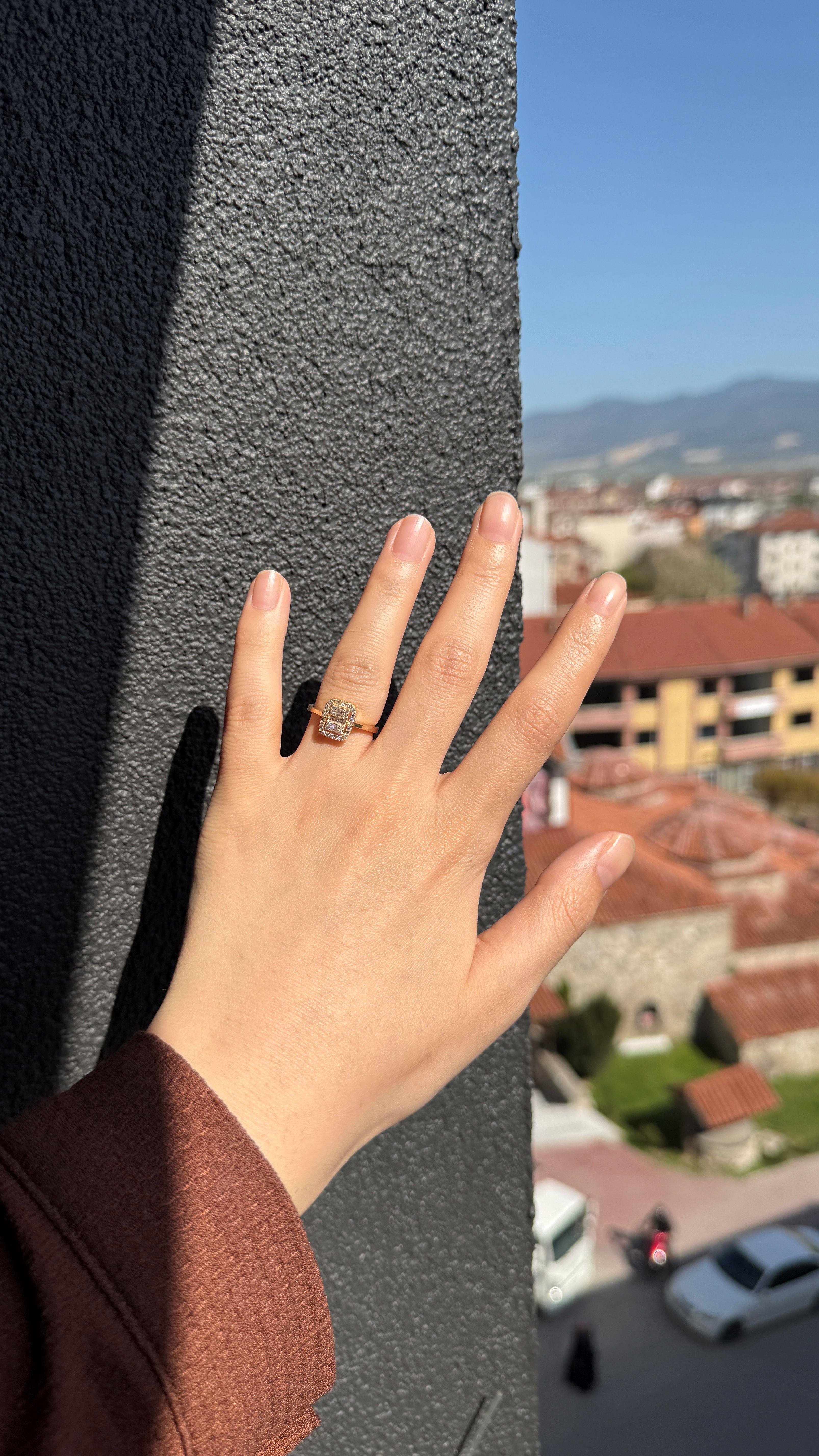 Baget Kesim Altın Yüzük