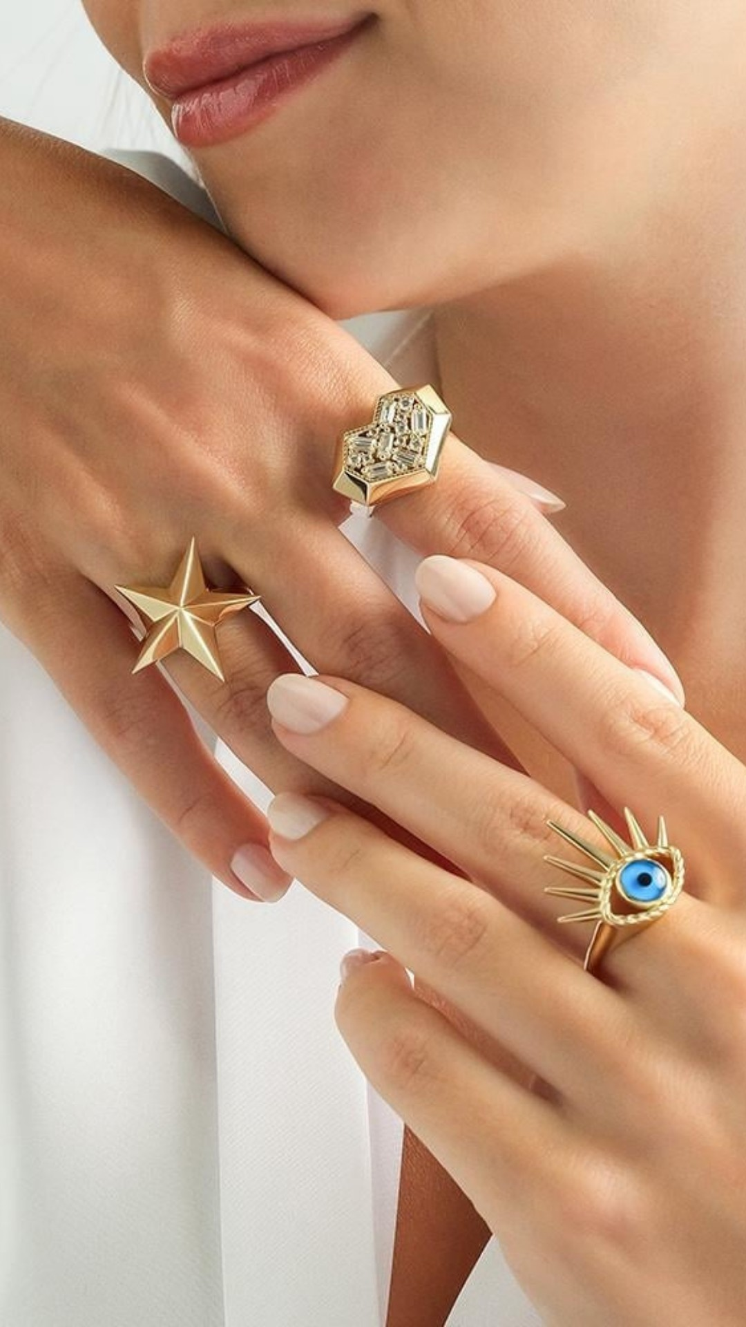 Baget Taşlı Kalp Yüzük