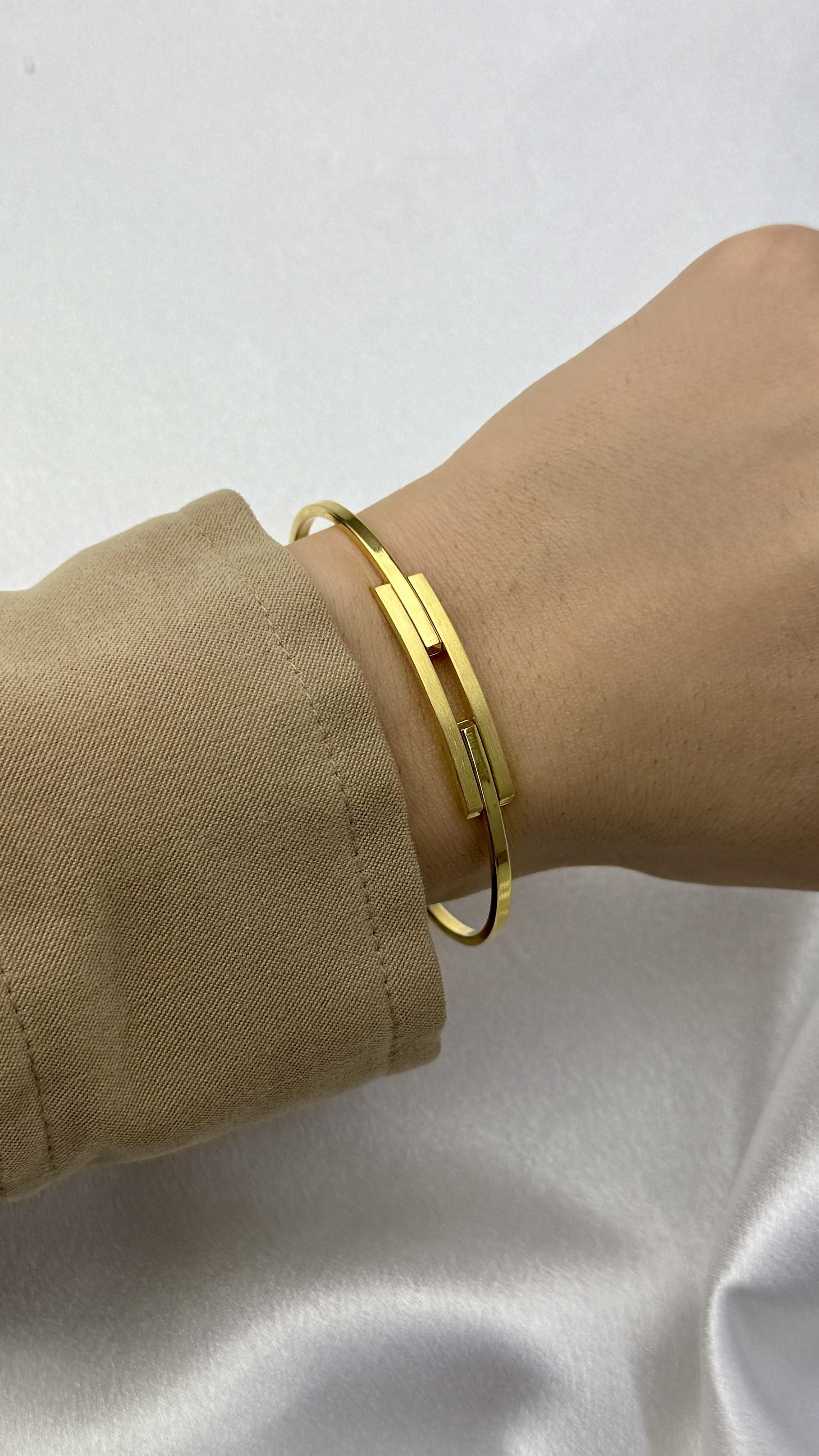 Çift Sıralı Kaburga Altın Bilezik