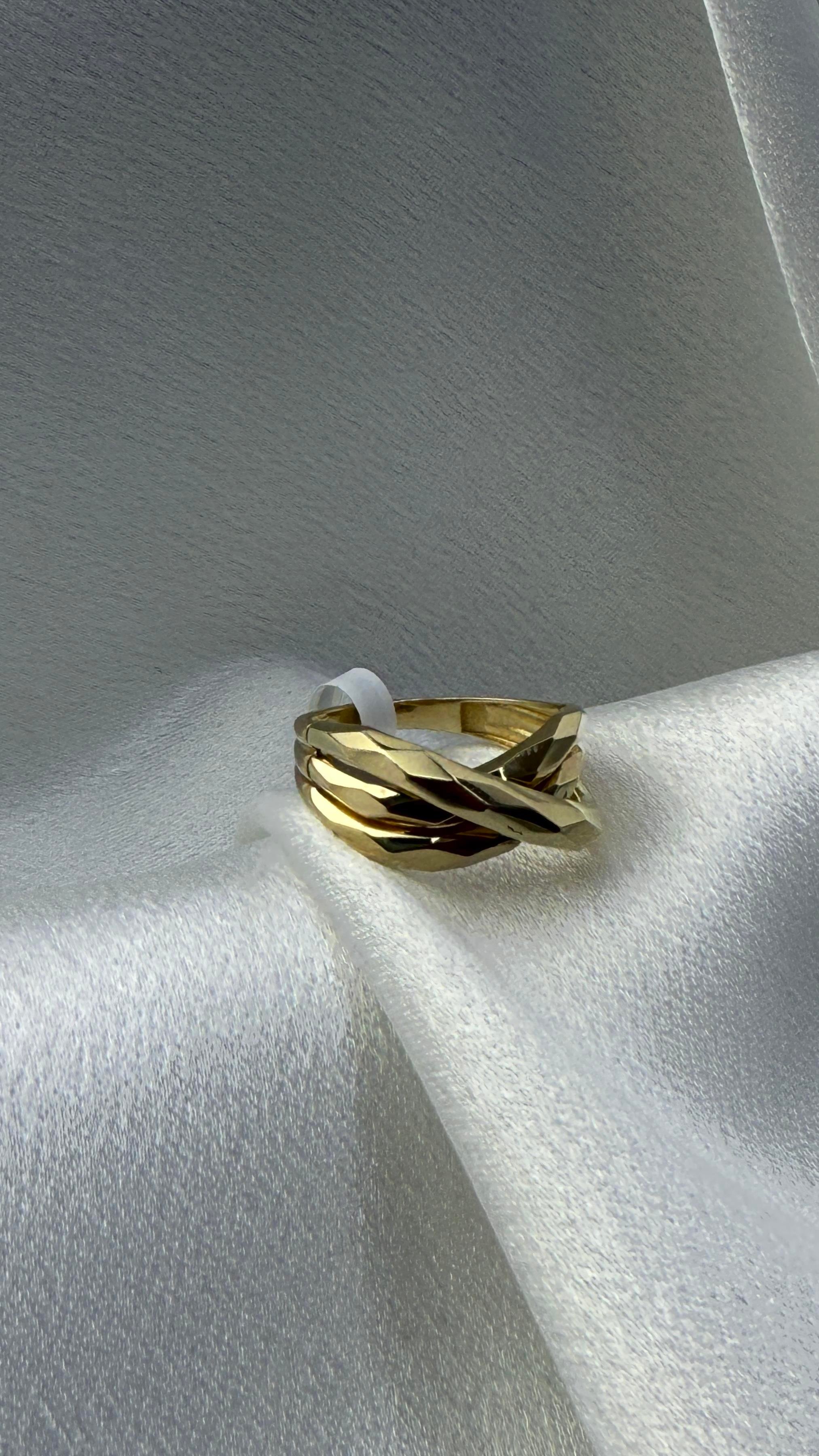 Geometrik Sarmal Altın Yüzük