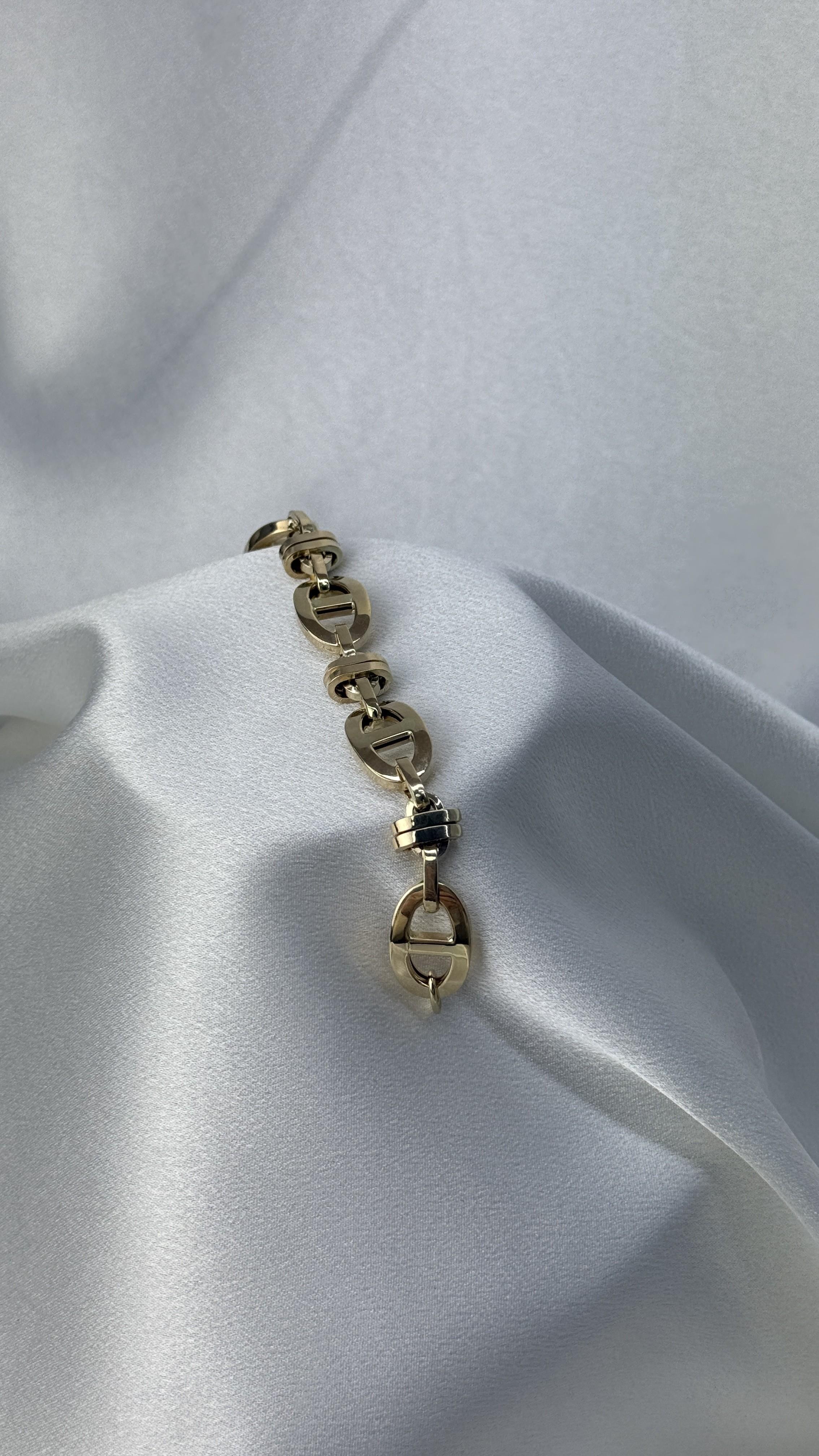 Kalın Gösterişli Gemici Altın Bileklik