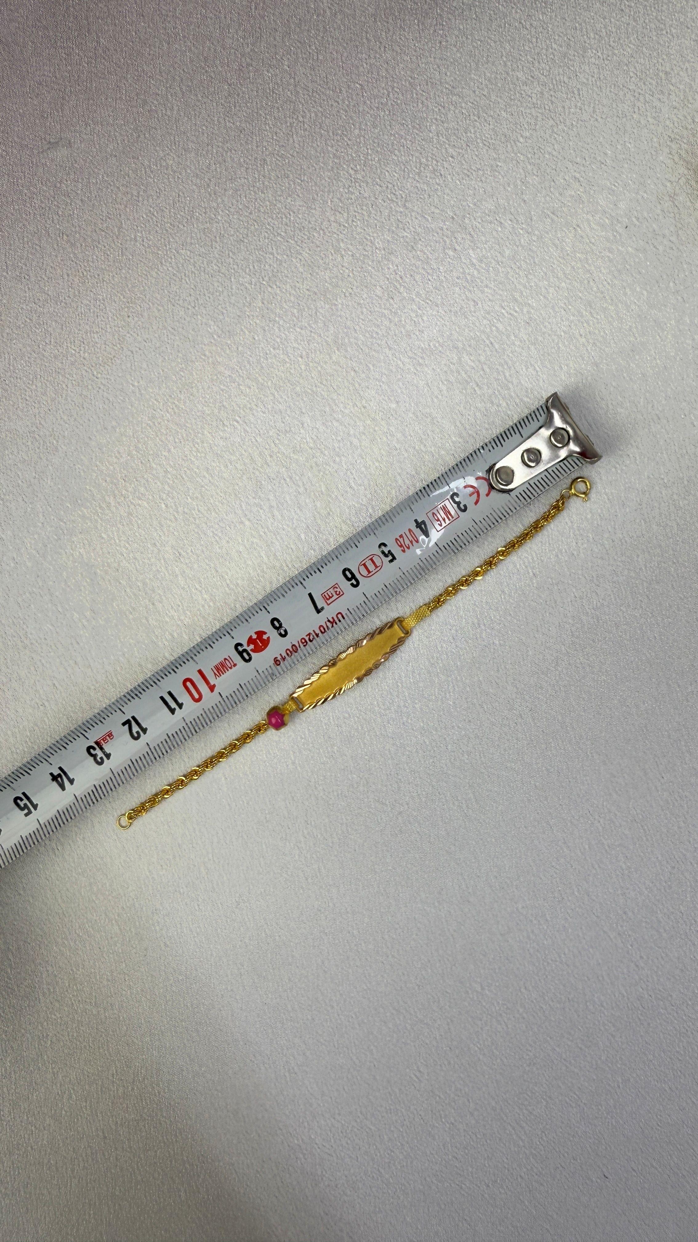 Kız Bebek Künyesi Altın Bileklik 