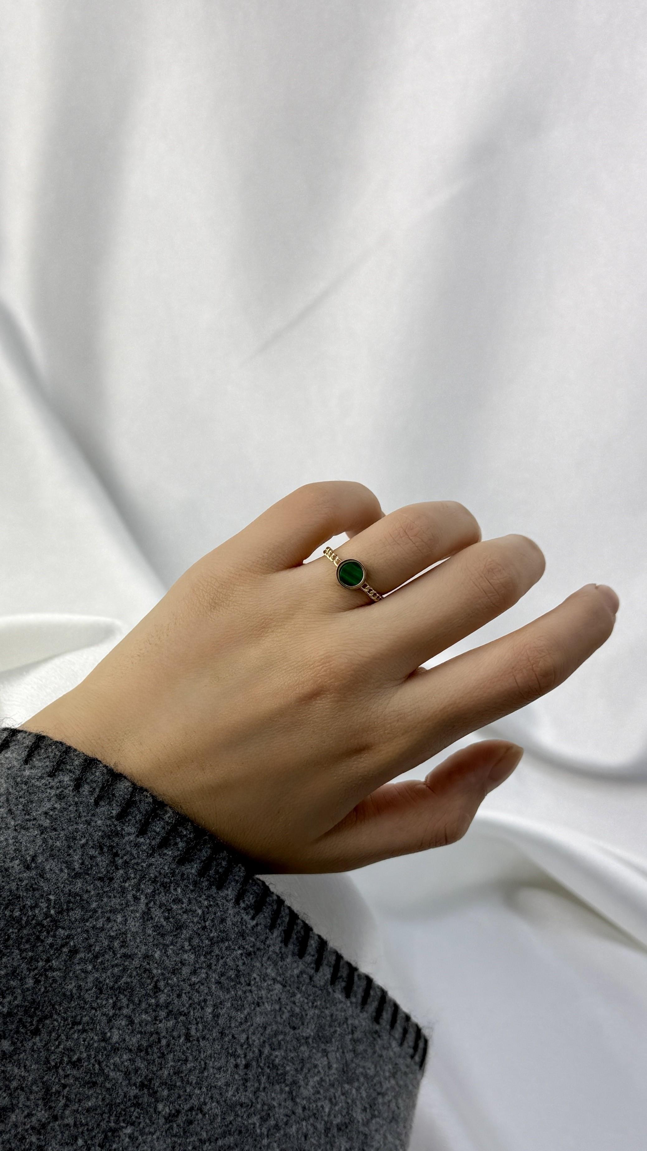 Okyanus Figürlü Altın Yüzük