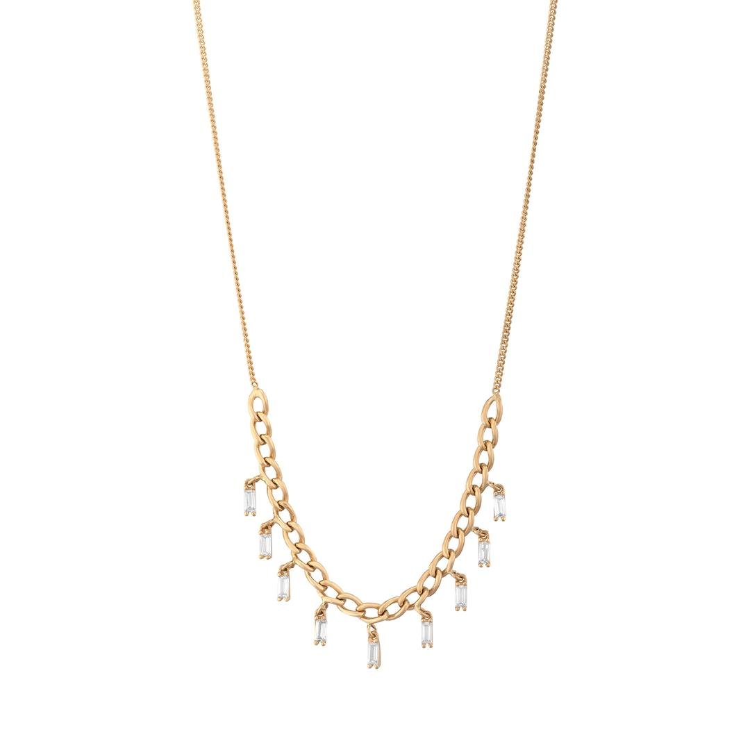 Sallantılı Baget Taşlı Kolye