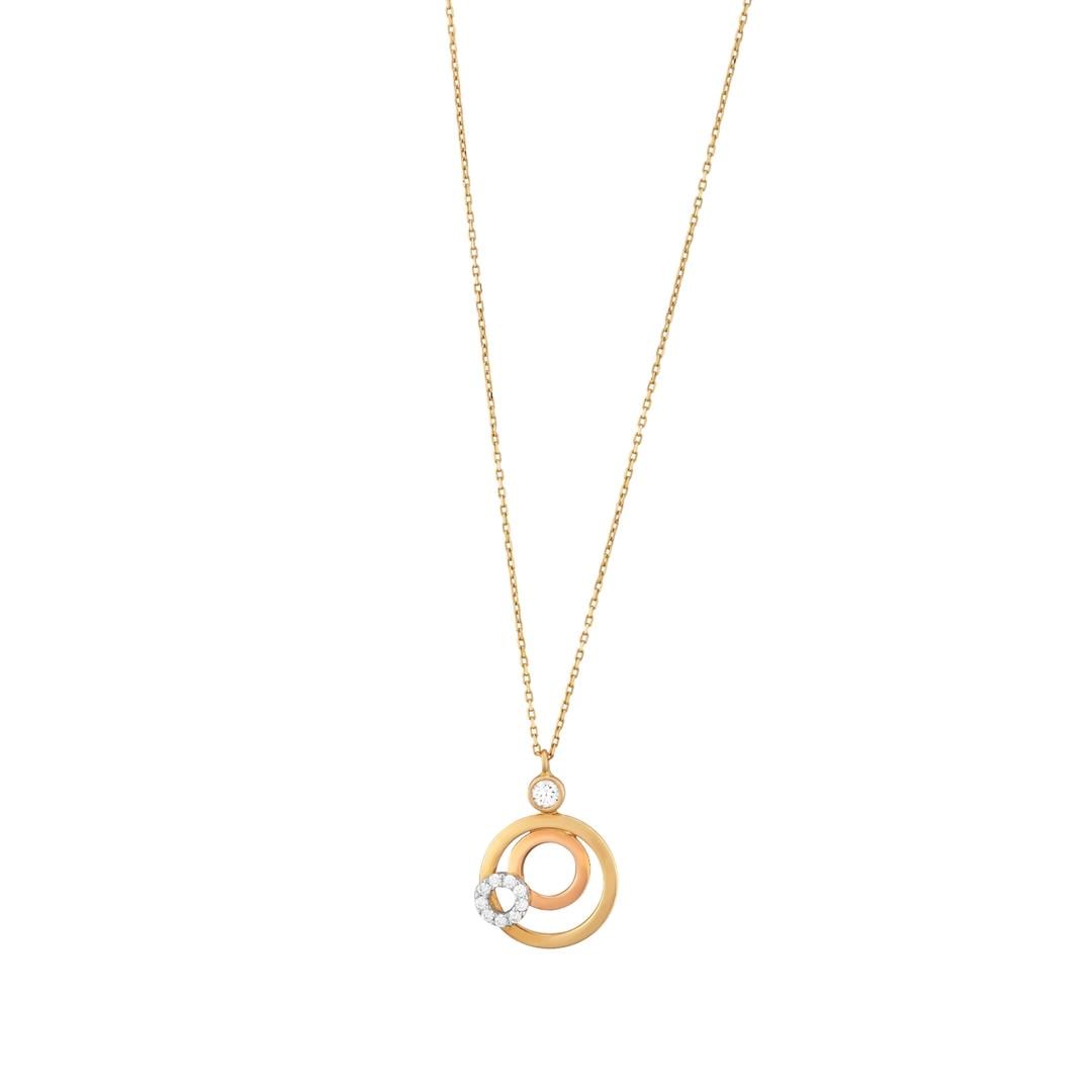 Taş Detaylı Halka Kolye