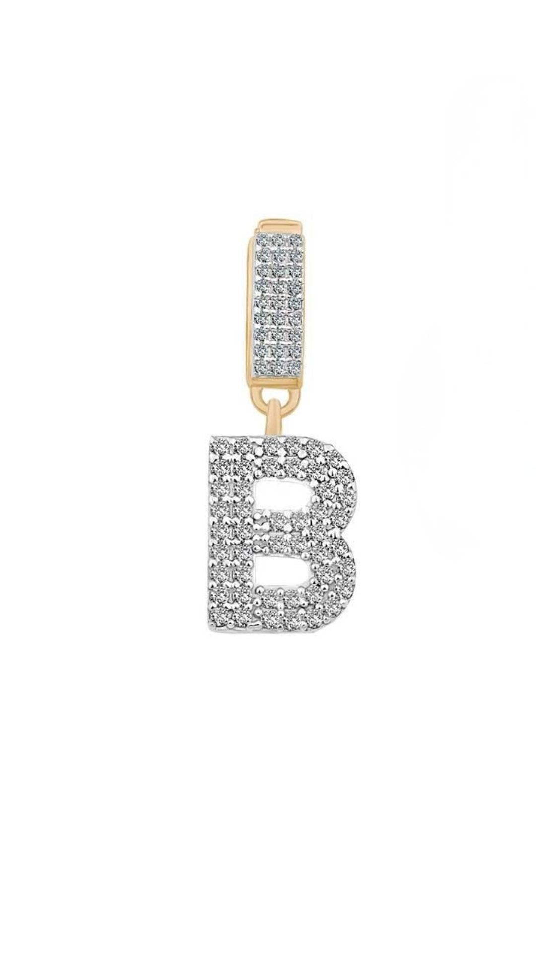 Taşlı Sallantılı B Harf Bileklik Charm