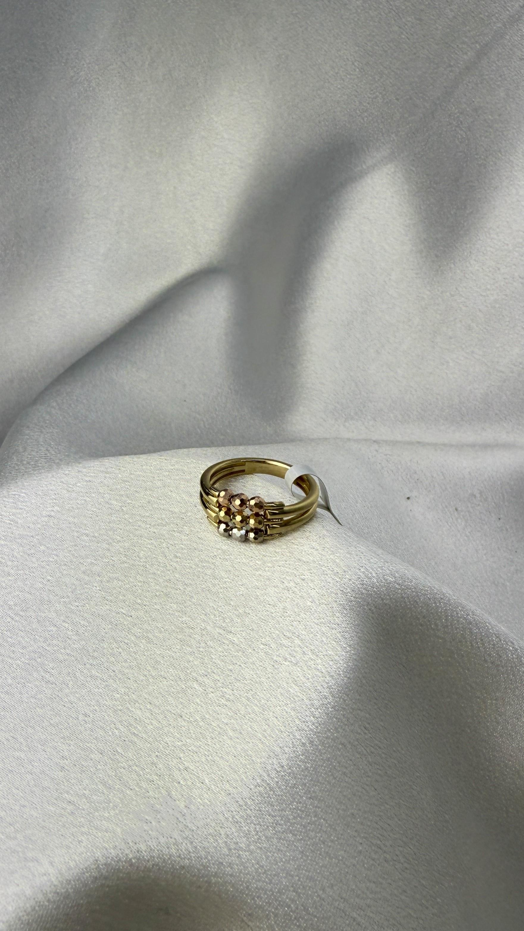 Üç Sıralı Dorika Toplu Altın Yüzük