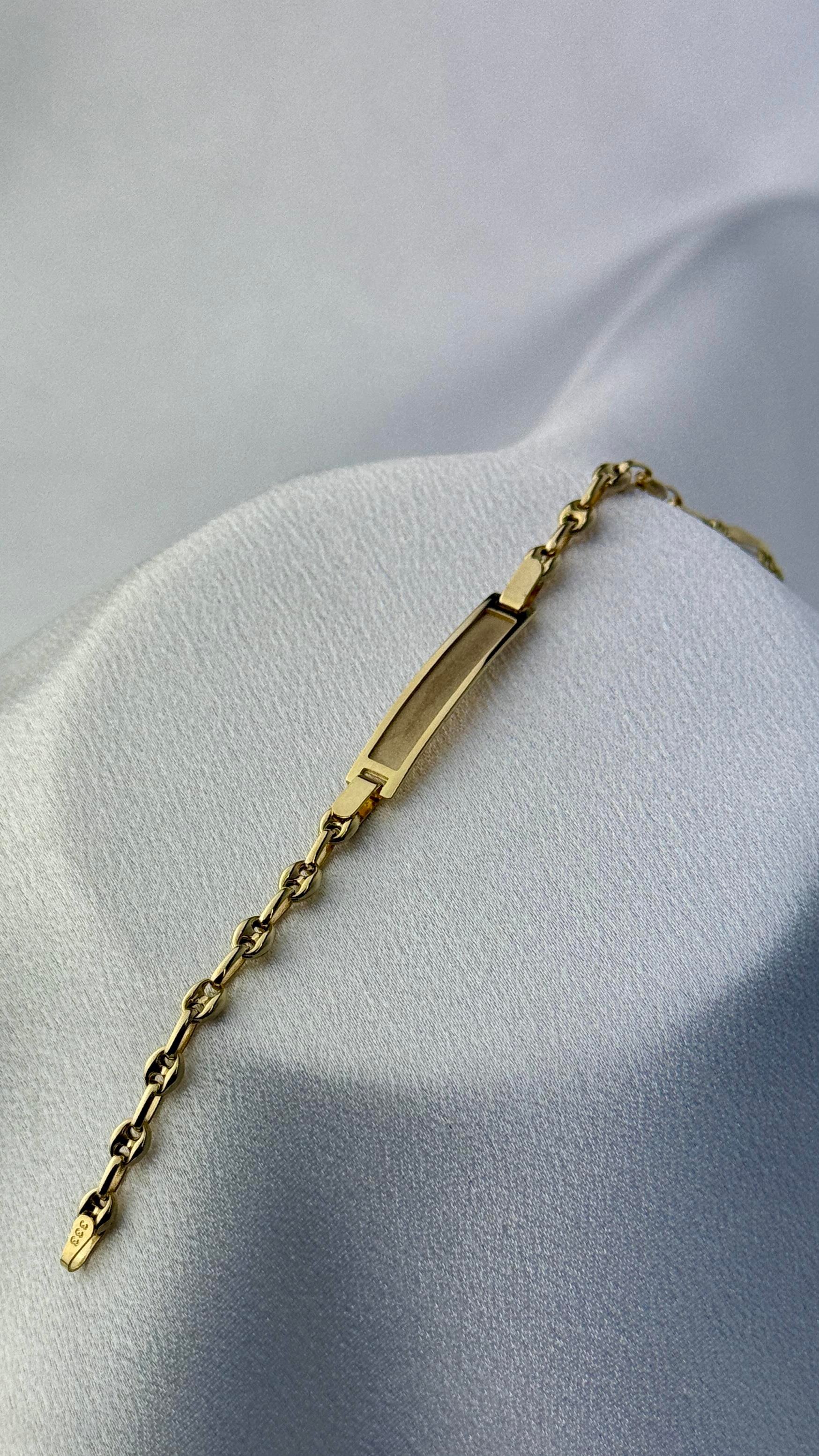 Unisex Altın Çocuk Bilekliği