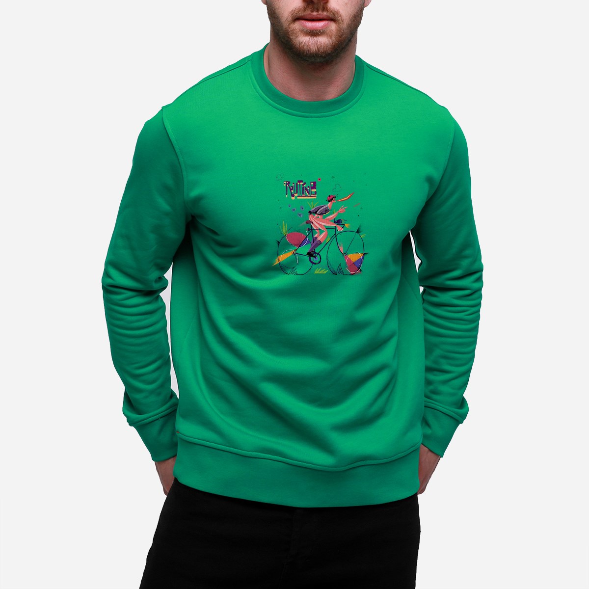  Sweatshirt Routine Erkek Haki
