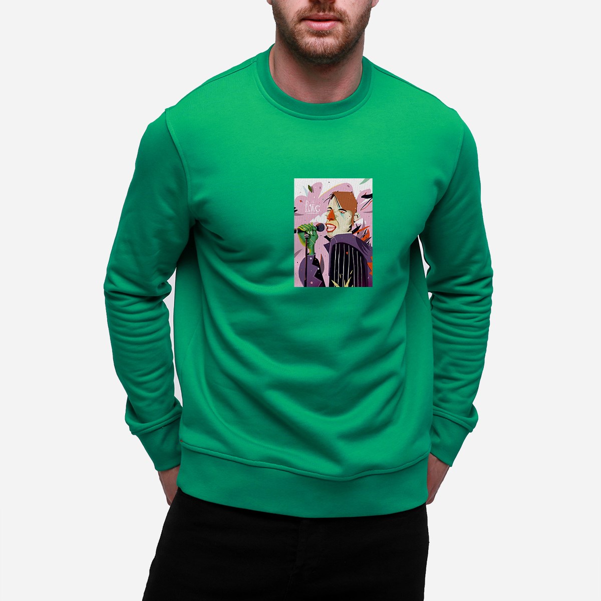 Sweatshirt Bowie Erkek Siyah