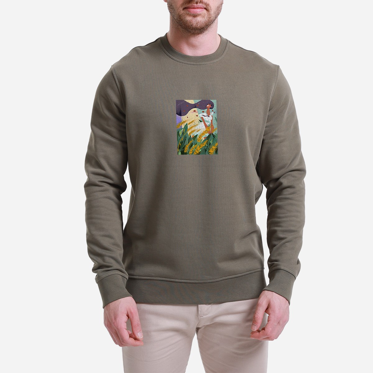Sweatshirt Burçak Tarlası Erkek Turuncu