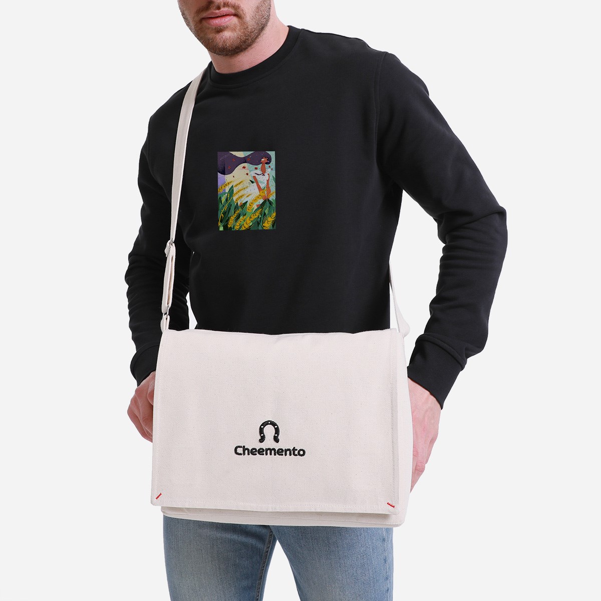 Sweatshirt Burçak Tarlası Erkek Turuncu