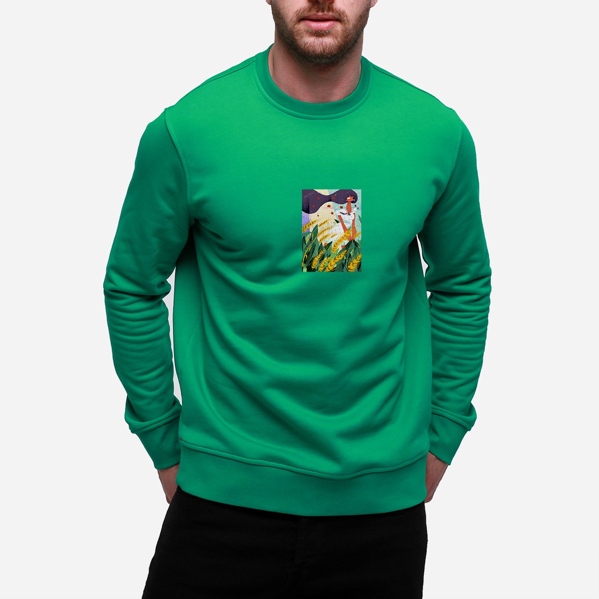 Sweatshirt Burçak Tarlası Erkek Turuncu