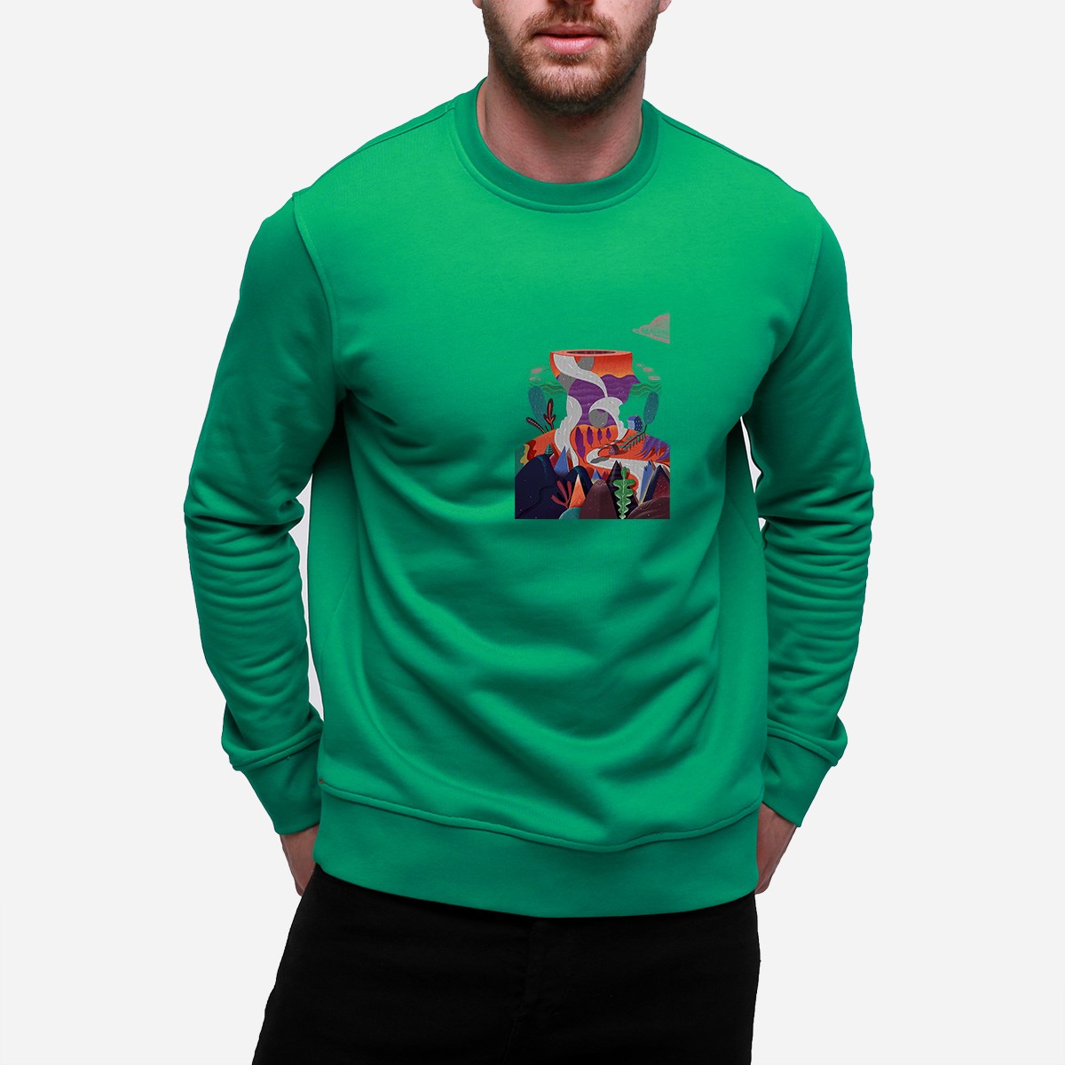 Sweatshirt Citylight Erkek Taş