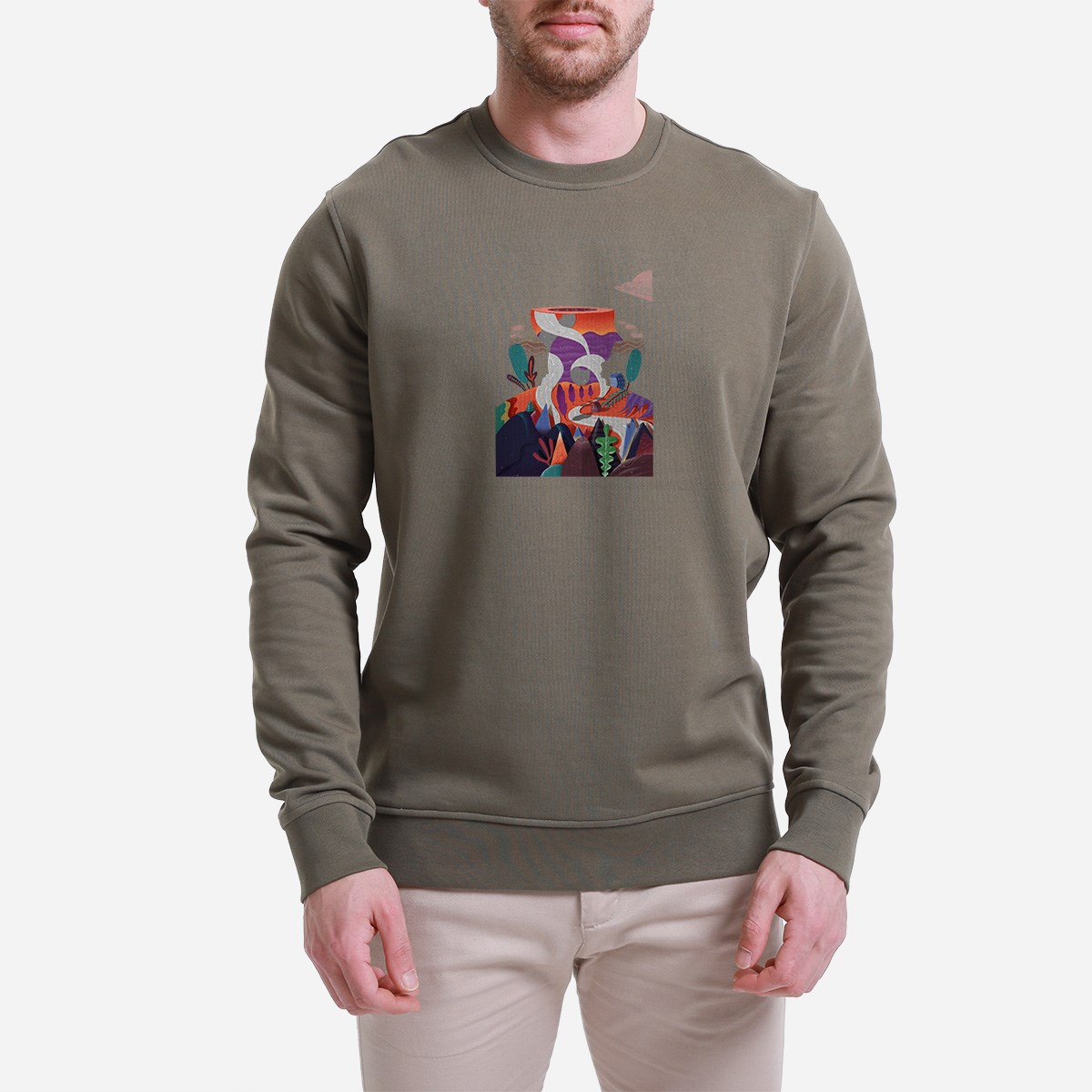 Sweatshirt Citylight Erkek Taş