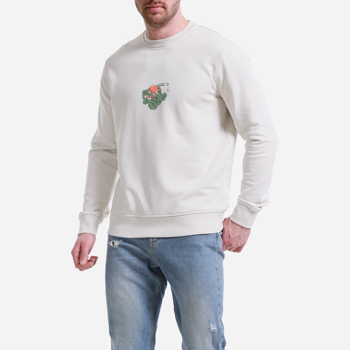 Sweatshirt Drop Erkek Mavi