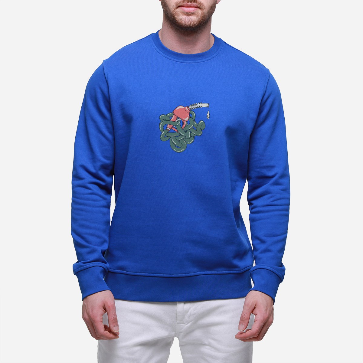 Sweatshirt Drop Erkek Mavi