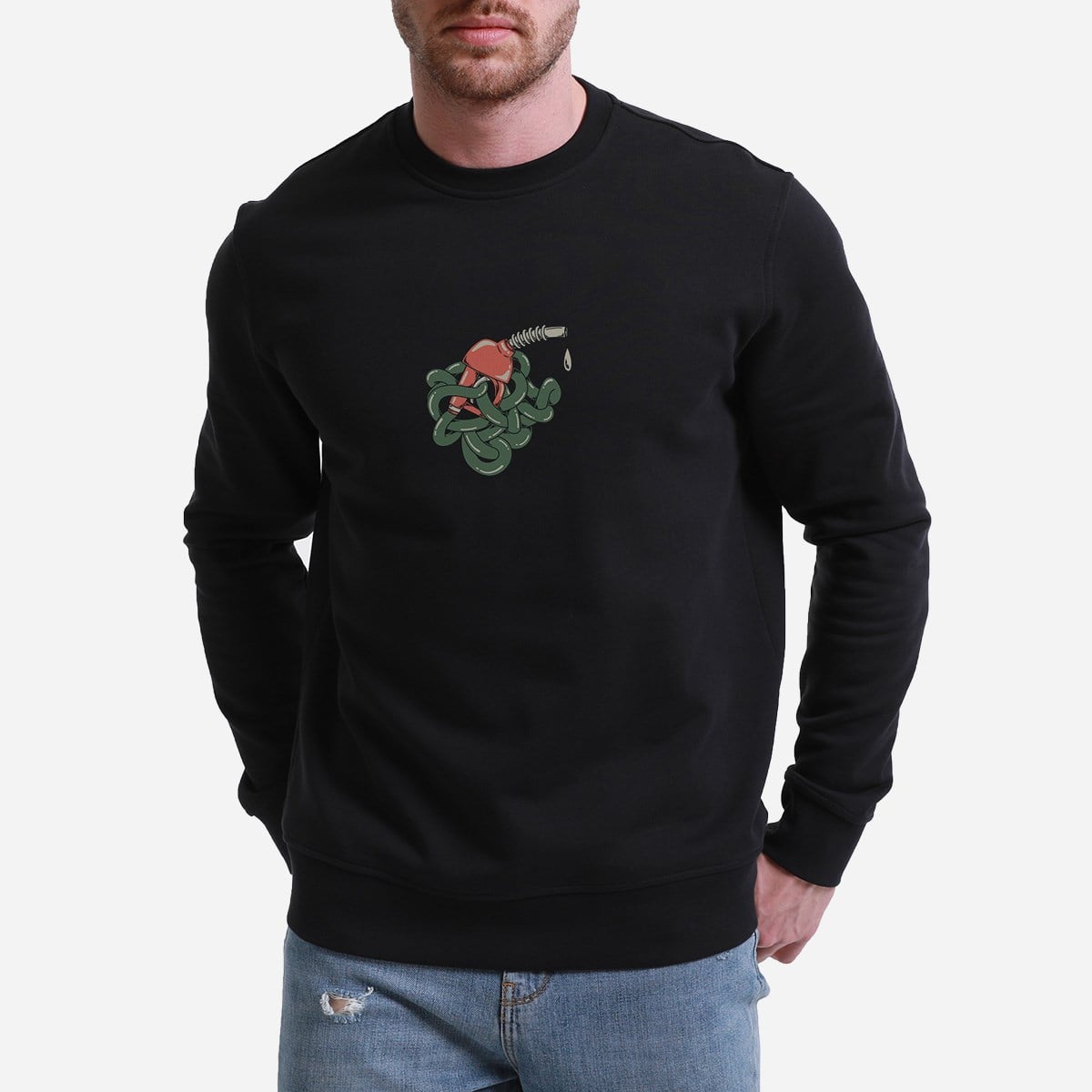 Sweatshirt Drop Erkek Mavi