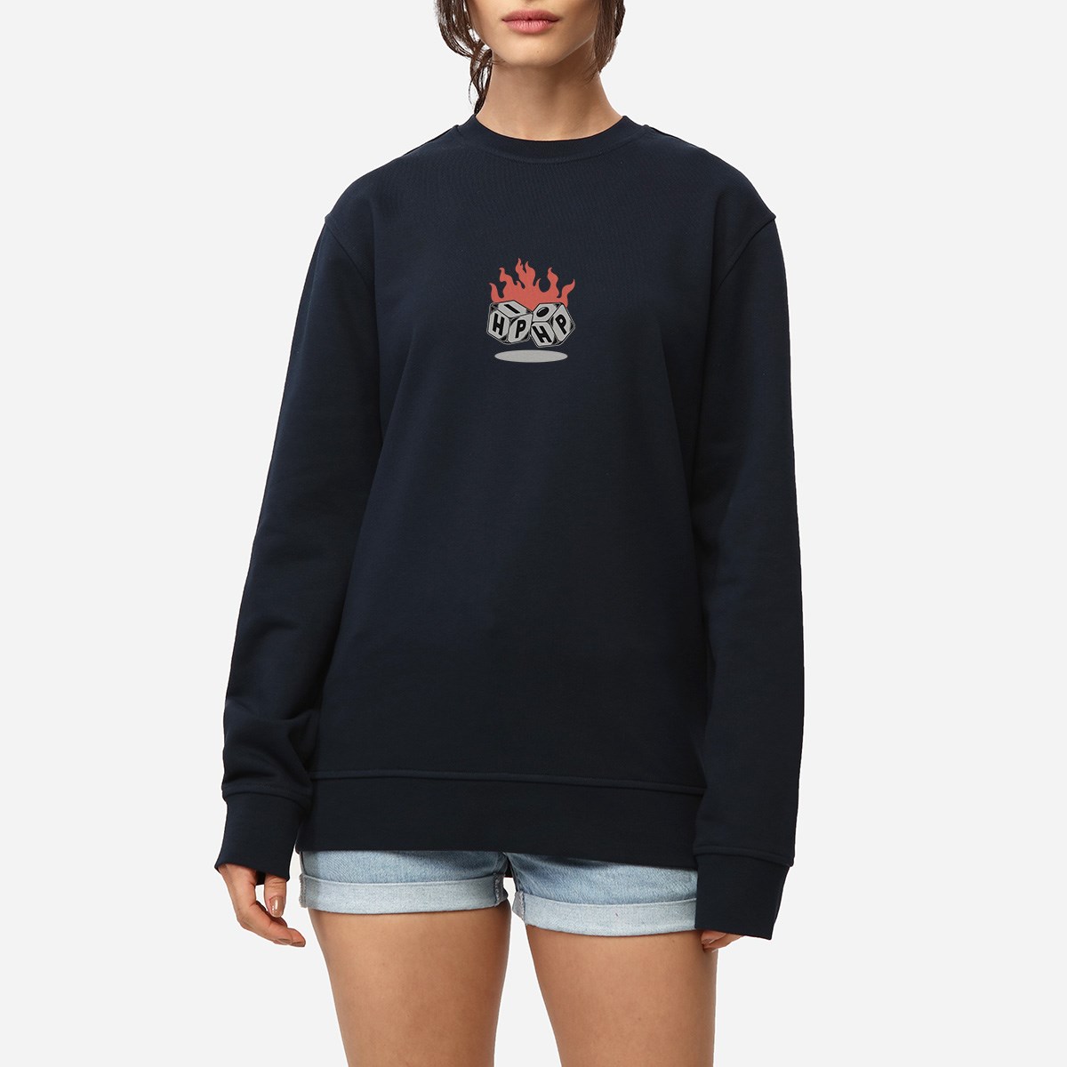 Sweatshirt Hip Hop Kadın Siyah