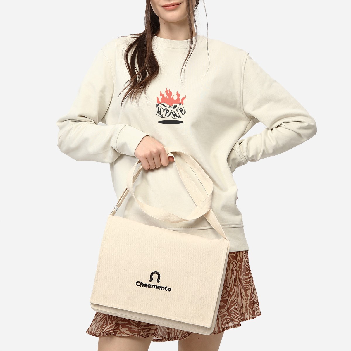 Sweatshirt Hip Hop Kadın Siyah