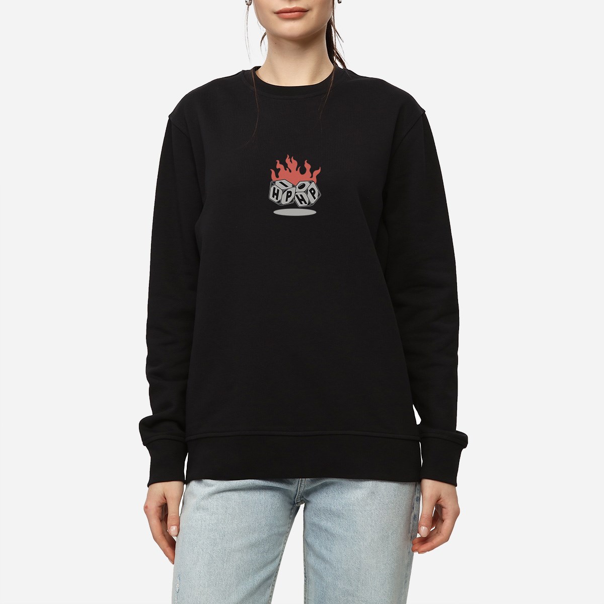 Sweatshirt Hip Hop Kadın Siyah