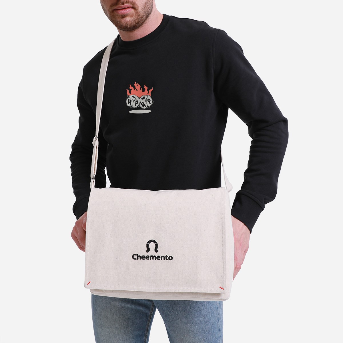 Sweatshirt Hiphop Erkek Siyah