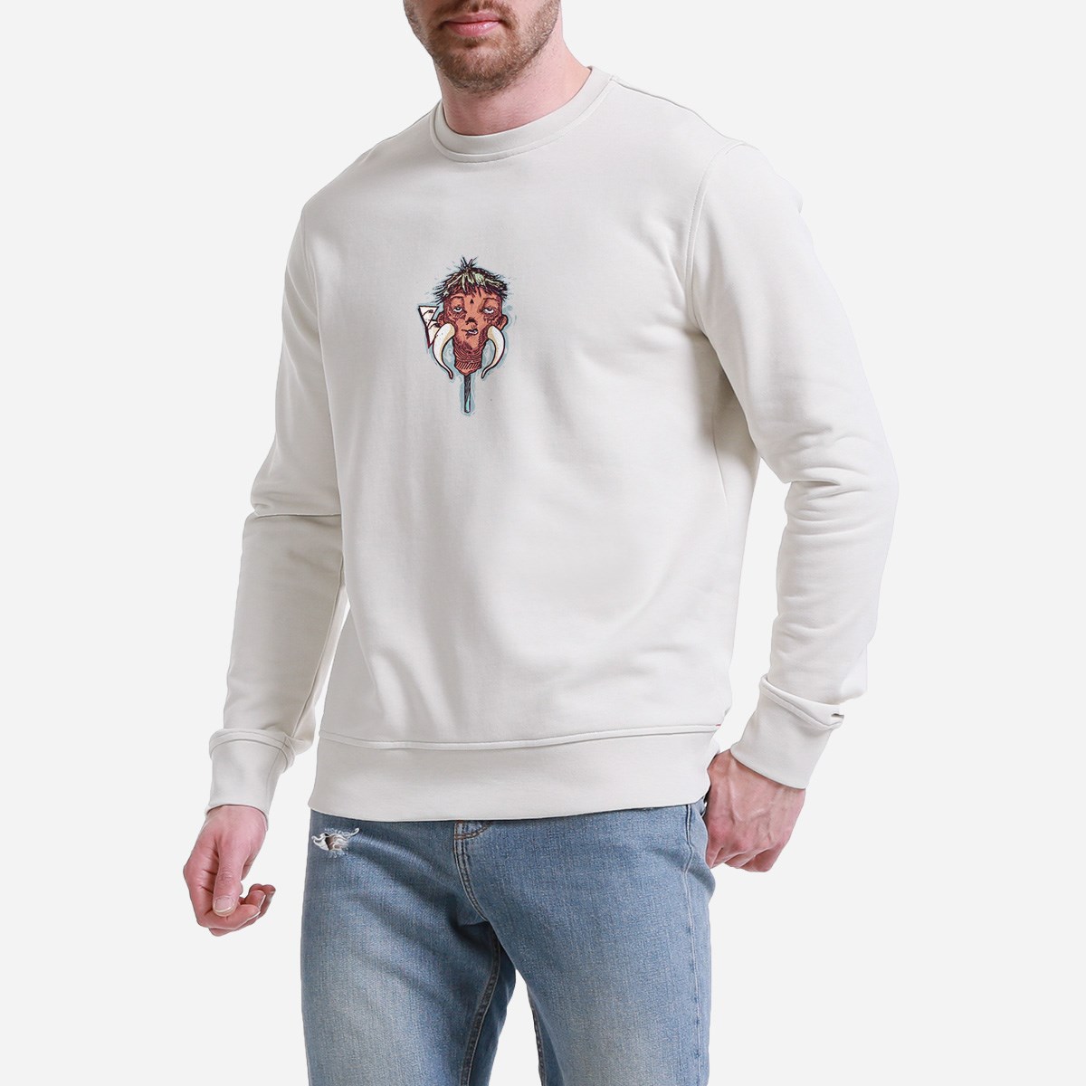 Sweatshirt Horn Erkek Taş