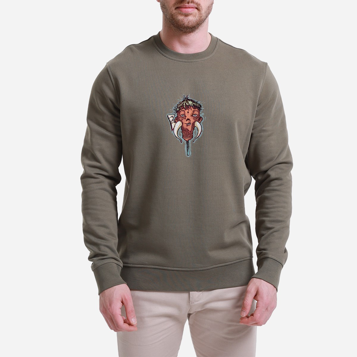 Sweatshirt Horn Erkek Taş