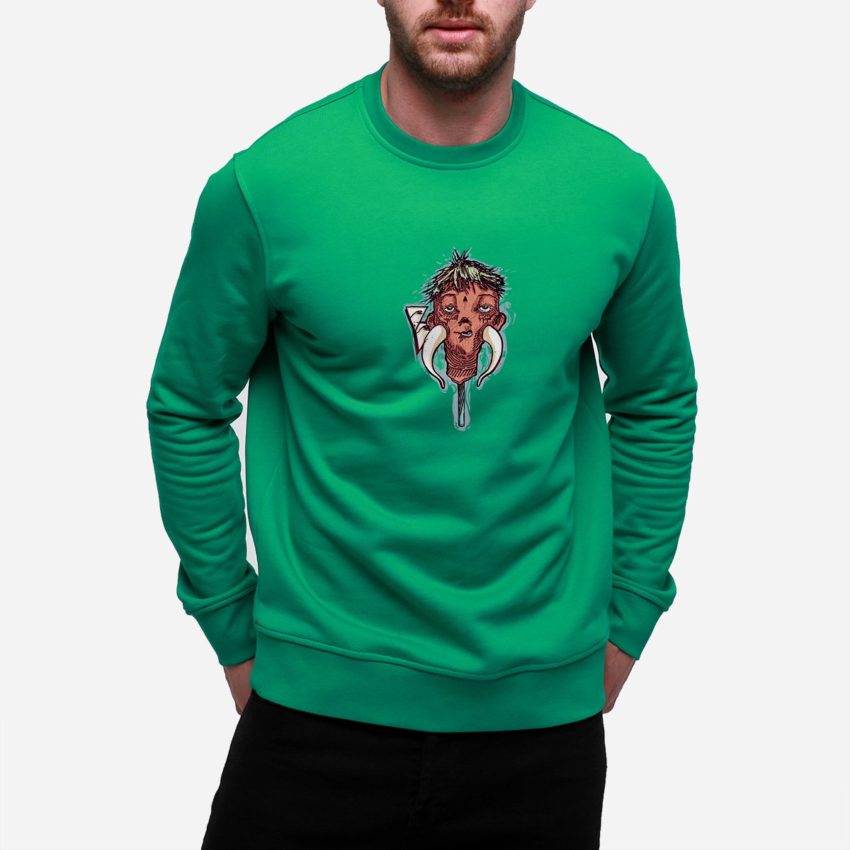 Sweatshirt Horn Erkek Taş