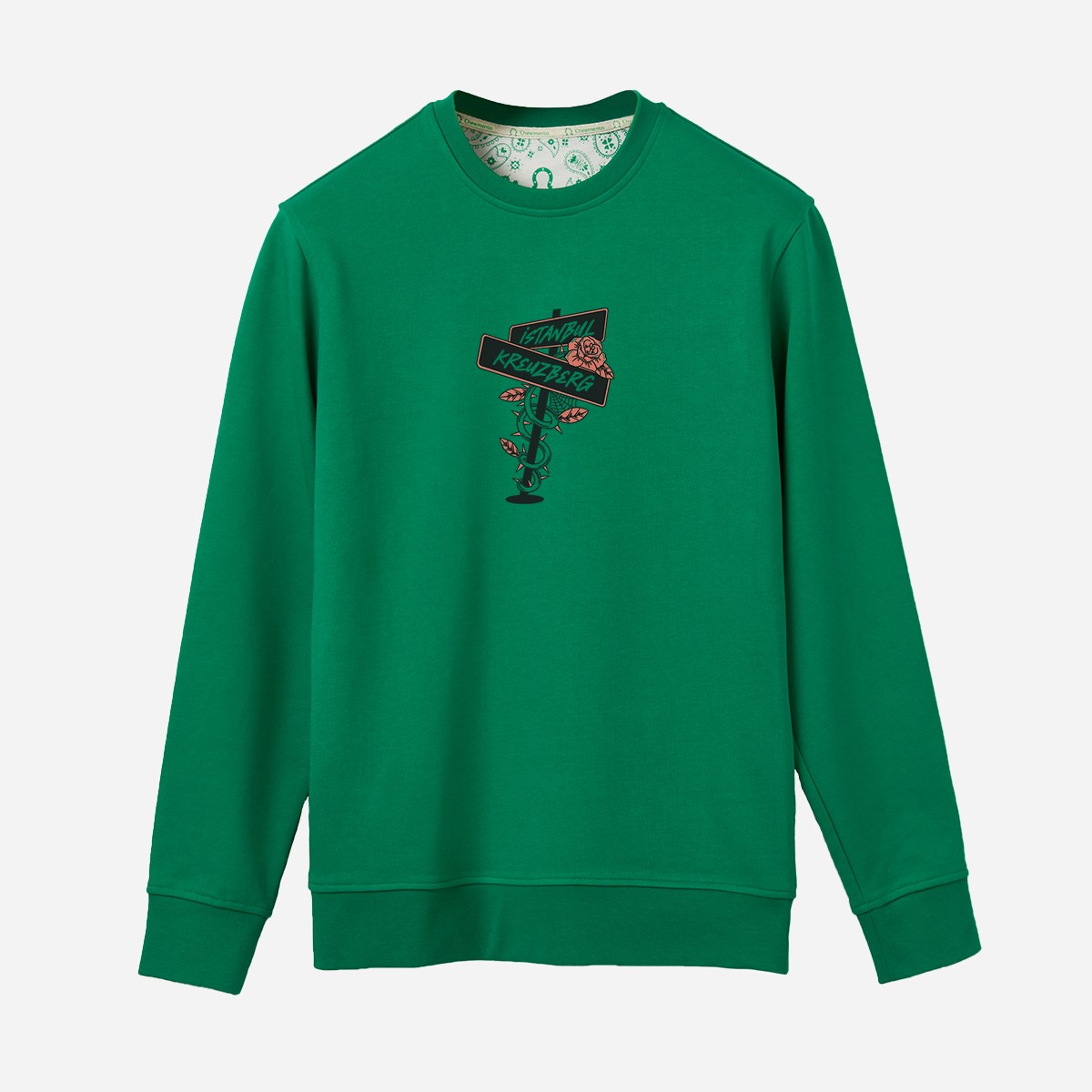 Sweatshirt Kruezberg Erkek Yeşil