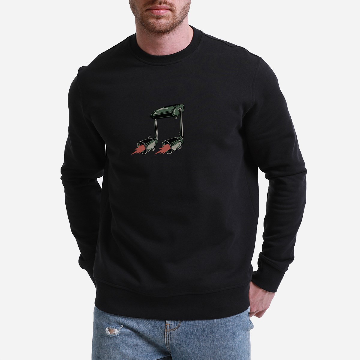 Sweatshirt Melody Erkek Siyah